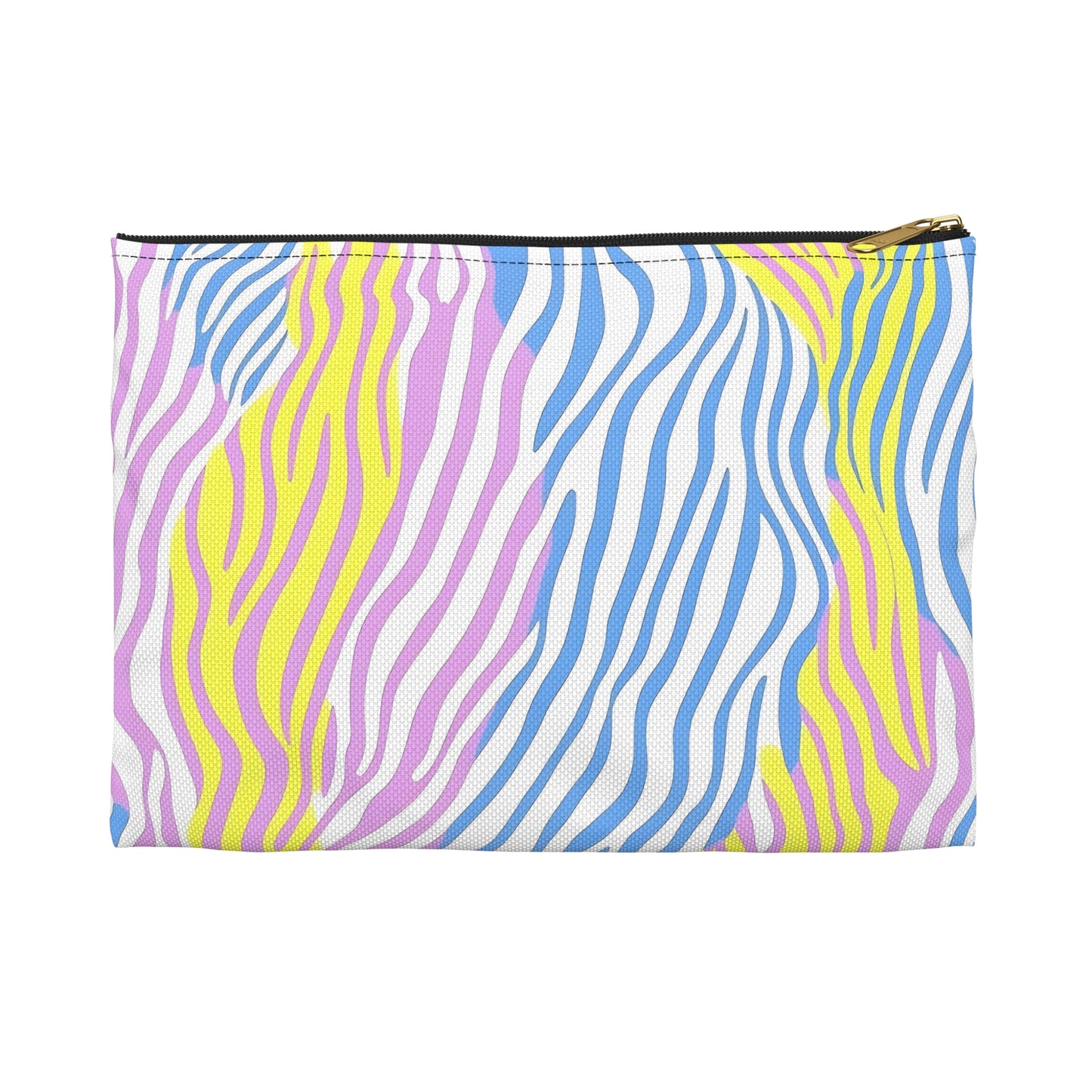Vibrant Zebra Print Accessory Pouch, Makeup Bag, Travel Organizer, Gift for Her, Cute Pencil Case, Fun Zip Pouch