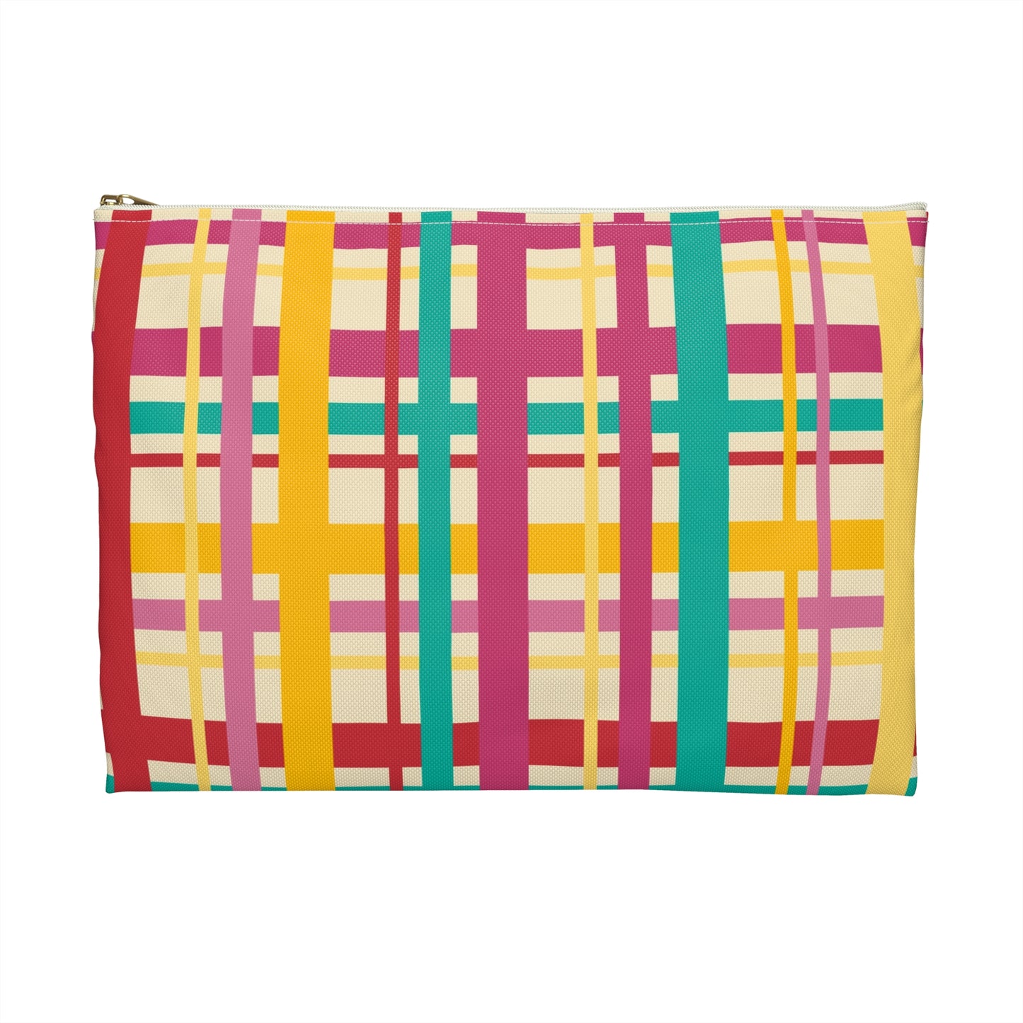 Vibrant Plaid Accessory Pouch | Colorful Cosmetic Bag, Organizer, Gift for Her, Makeup Bag, Travel Essentials