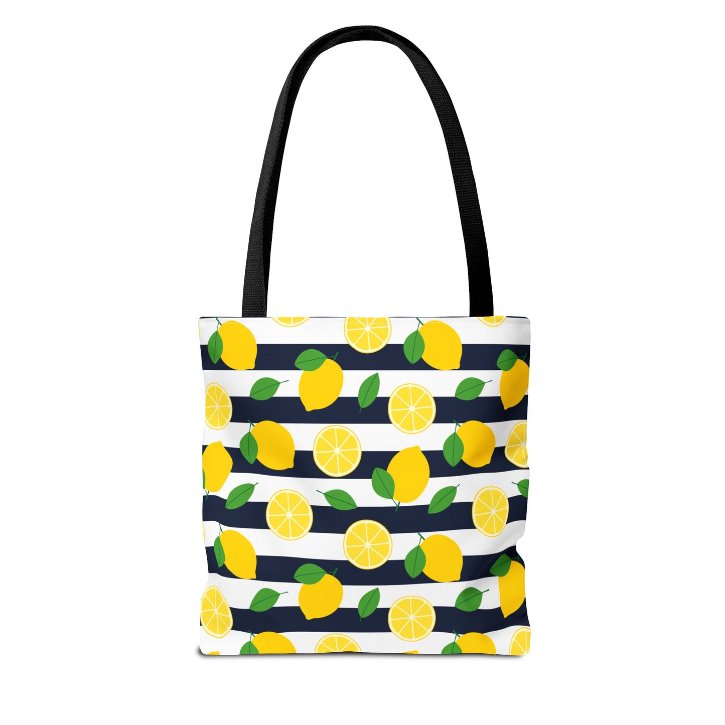 Lemon Stripe Tote Bag - Cute Beach Bag, Grocery Tote, Summer Accessories, Gift for Her, Vacation Carryall