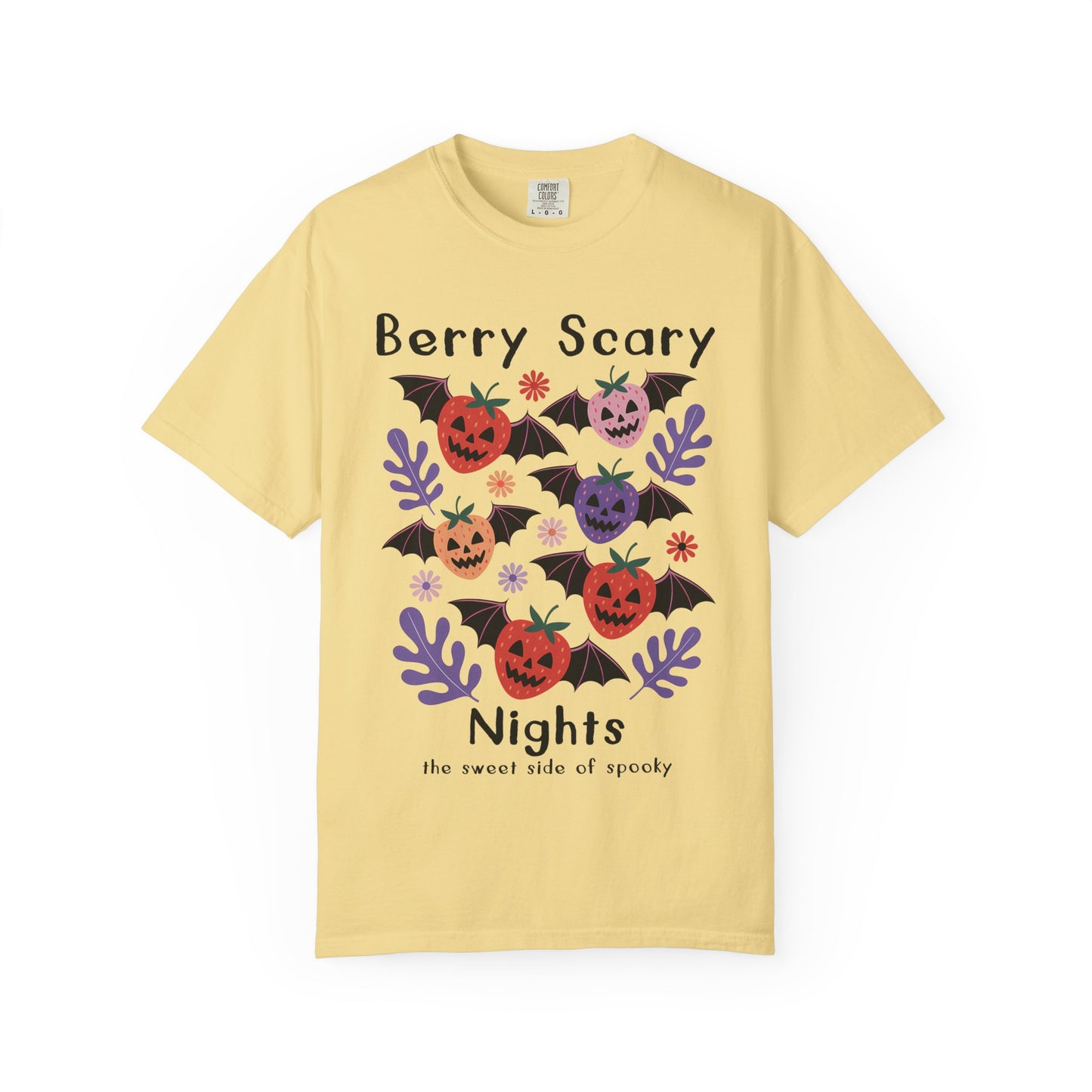 Berry Scary Nights T-shirt, Unisex Halloween Tee, Festive Fall Apparel, Cute Spooky Shirt, Trick-or-Treat Gift, Berry Scary Nights Design