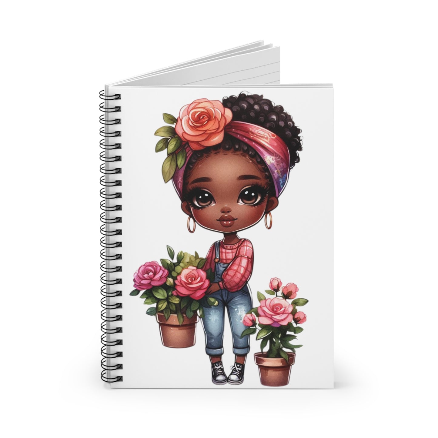 Floral Gardener Spiral Notebook - Ruled Line for Garden Lovers