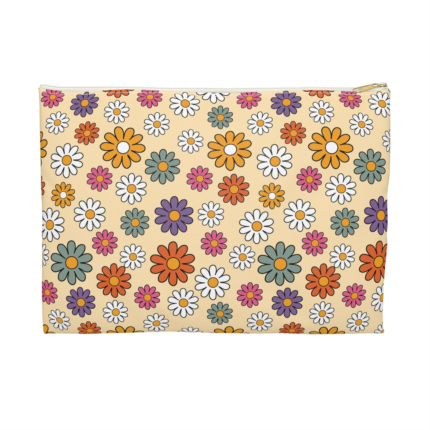Floral Accessory Pouch - Cute Cosmetic Bag, Flower Travel Organizer, Spring Gift, Cute Makeup Storage, Flower Print Clutch