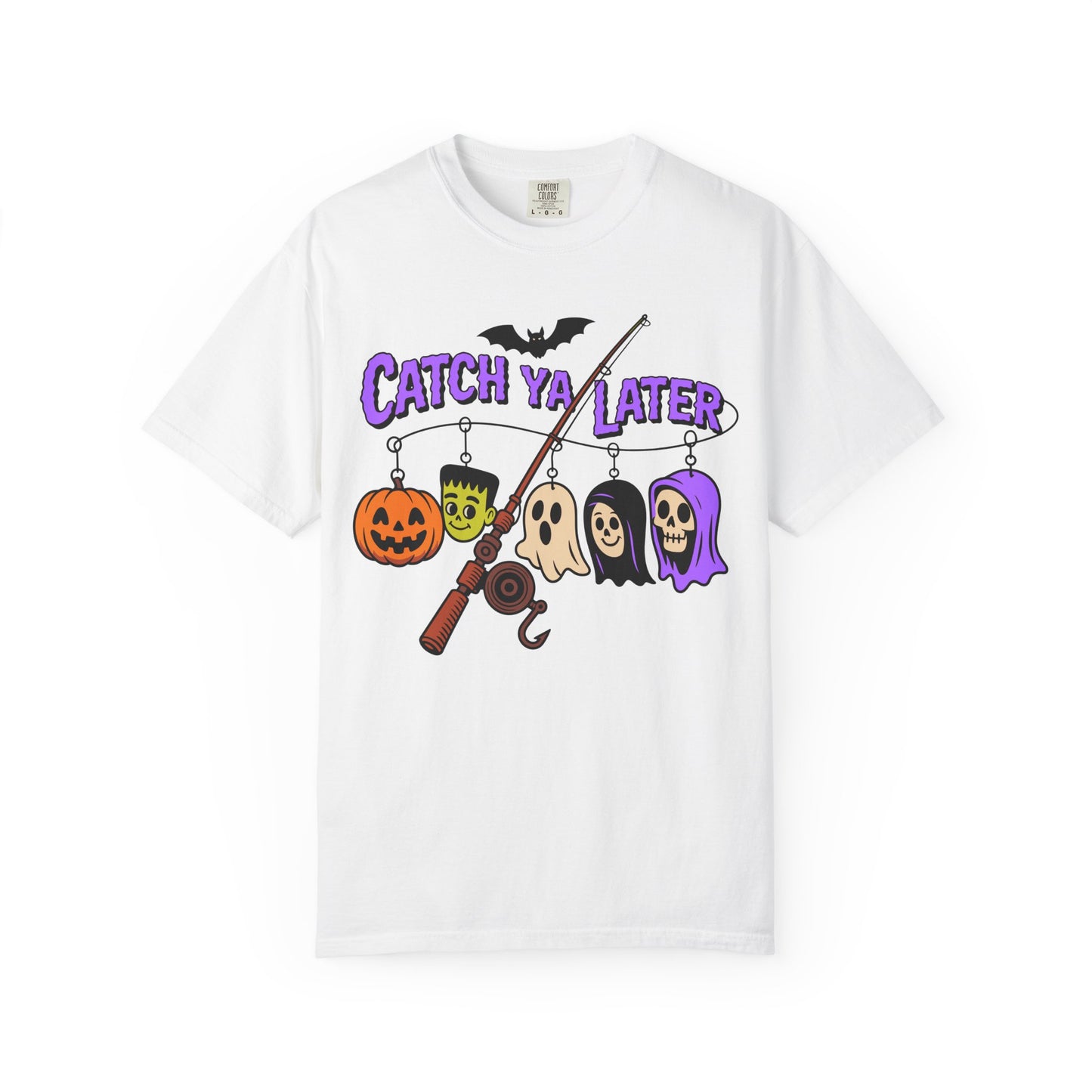 Halloween Theme Unisex T-Shirt, Catch Ya Later Graphic Tee, Spooky Apparel, Fall Fashion, Halloween Party Outfit, Casual Wear