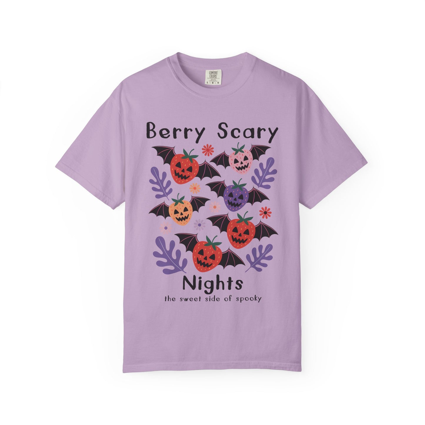 Berry Scary Nights T-shirt, Unisex Halloween Tee, Festive Fall Apparel, Cute Spooky Shirt, Trick-or-Treat Gift, Berry Scary Nights Design