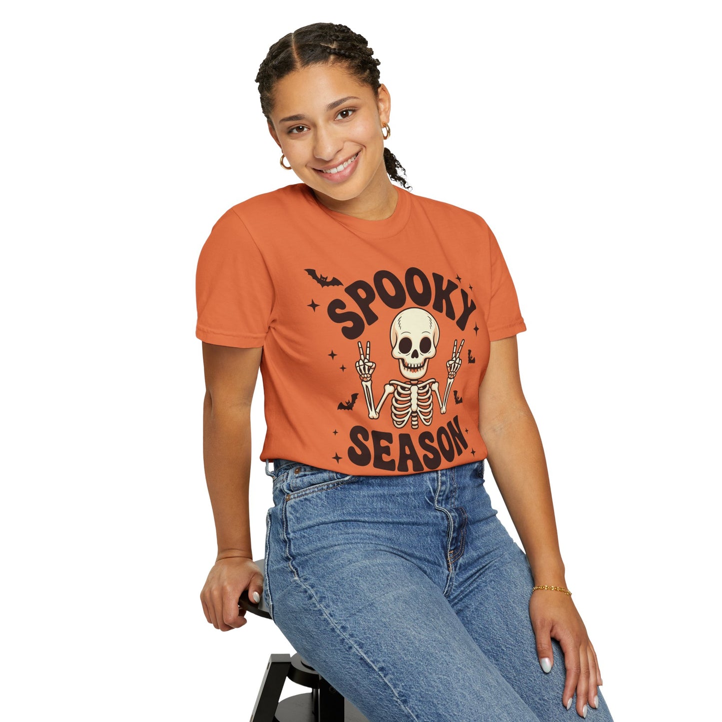Spooky Season Skeleton T-Shirt, Halloween Tee, Unisex Graphic Shirt, Casual Fall Apparel, Gifts for Halloween Lovers