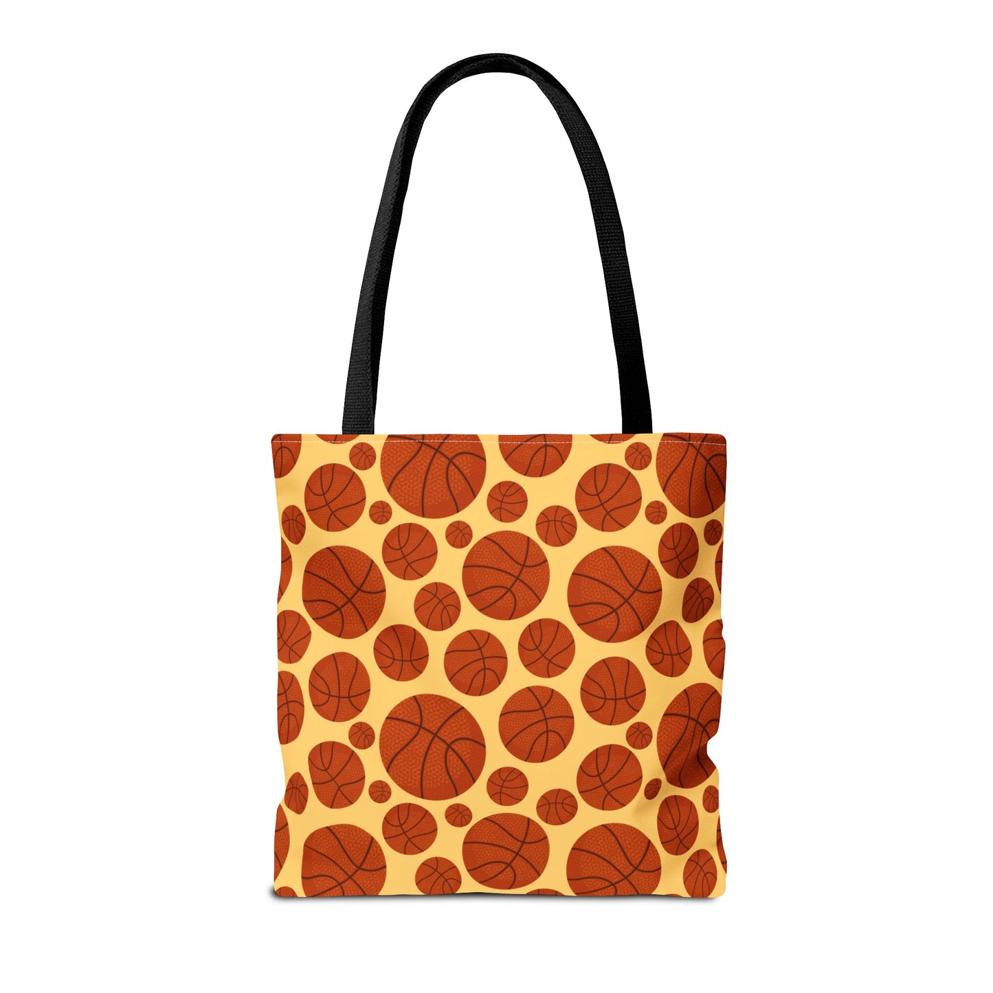 Basketball Pattern Tote Bag - Perfect for Sports Lovers, Gym Essentials, Game Day, Coaches, Team Gifts