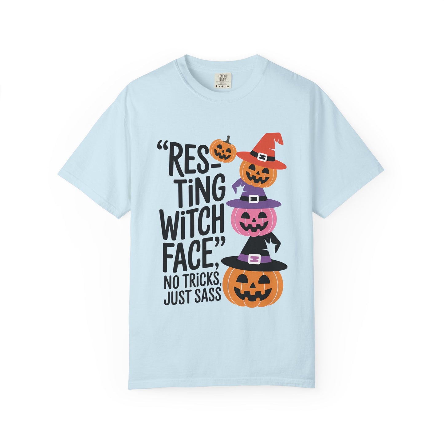 Resting Witch Face T-Shirt, Halloween Shirt, Funny Tee, Unisex Garment-Dyed T-Shirt, Holiday Apparel, Seasonal Fashion, Spooky Style