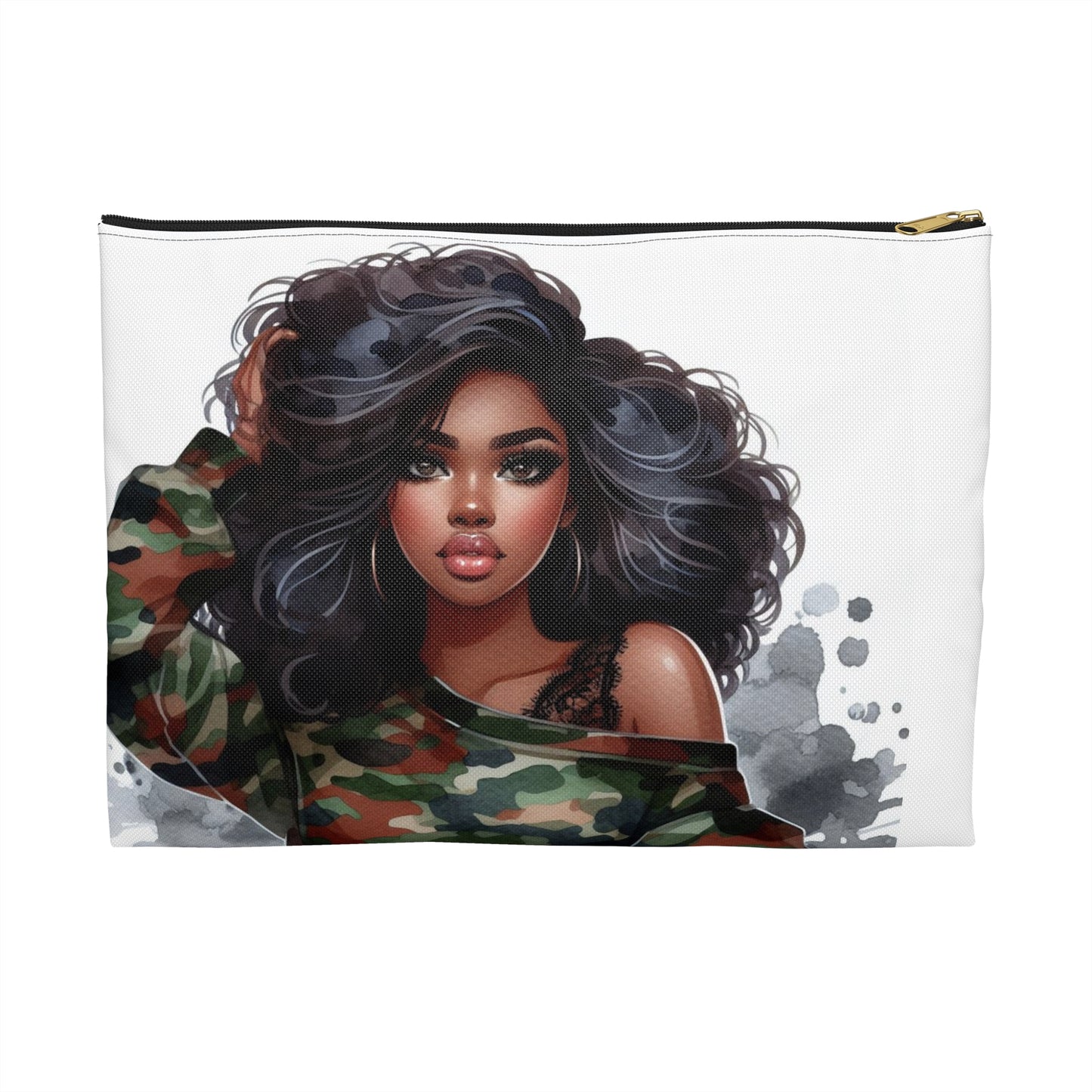 Camouflage Beauty Accessory Pouch | Chic Makeup Bag for Fashion Lovers, Gifts for Her, Travel Essentials, Personalized Storage