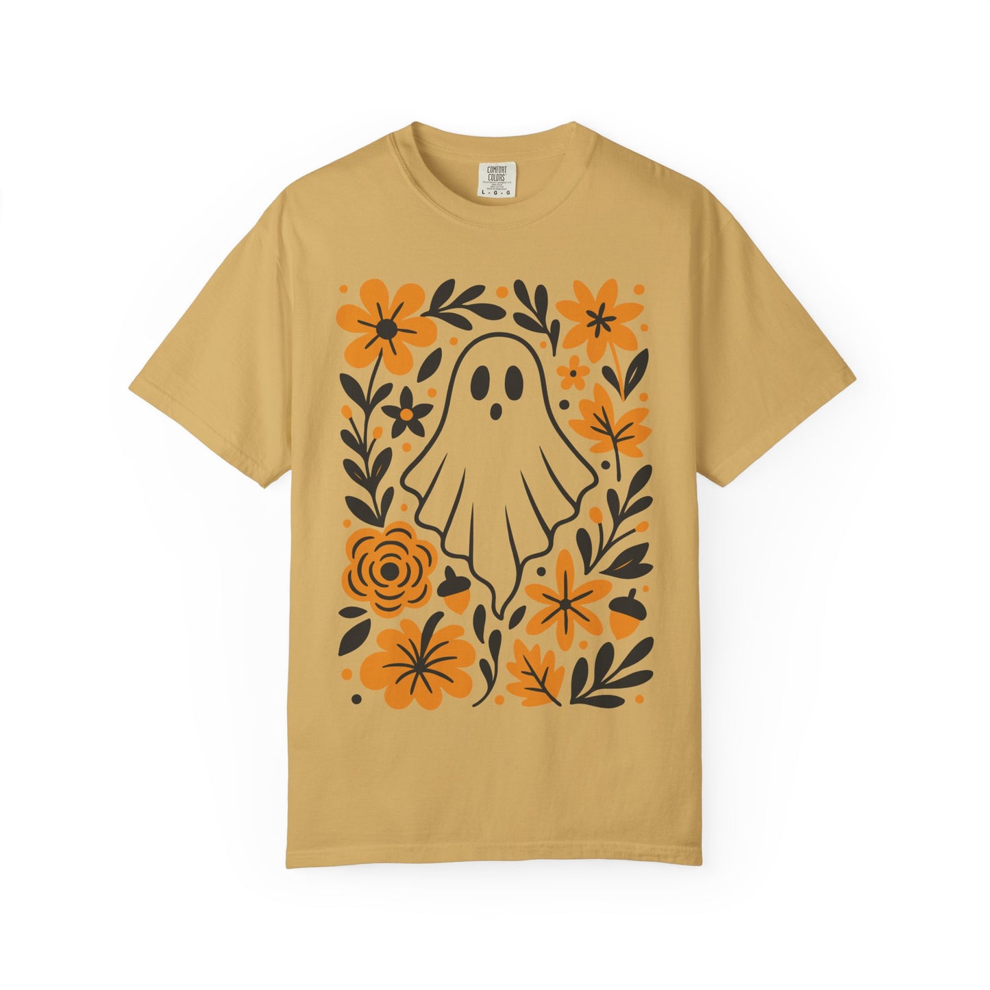 Cute Ghost Floral Unisex T-Shirt, Halloween Shirt, Casual Wear, Fall Fashion, Gift for Spooky Season