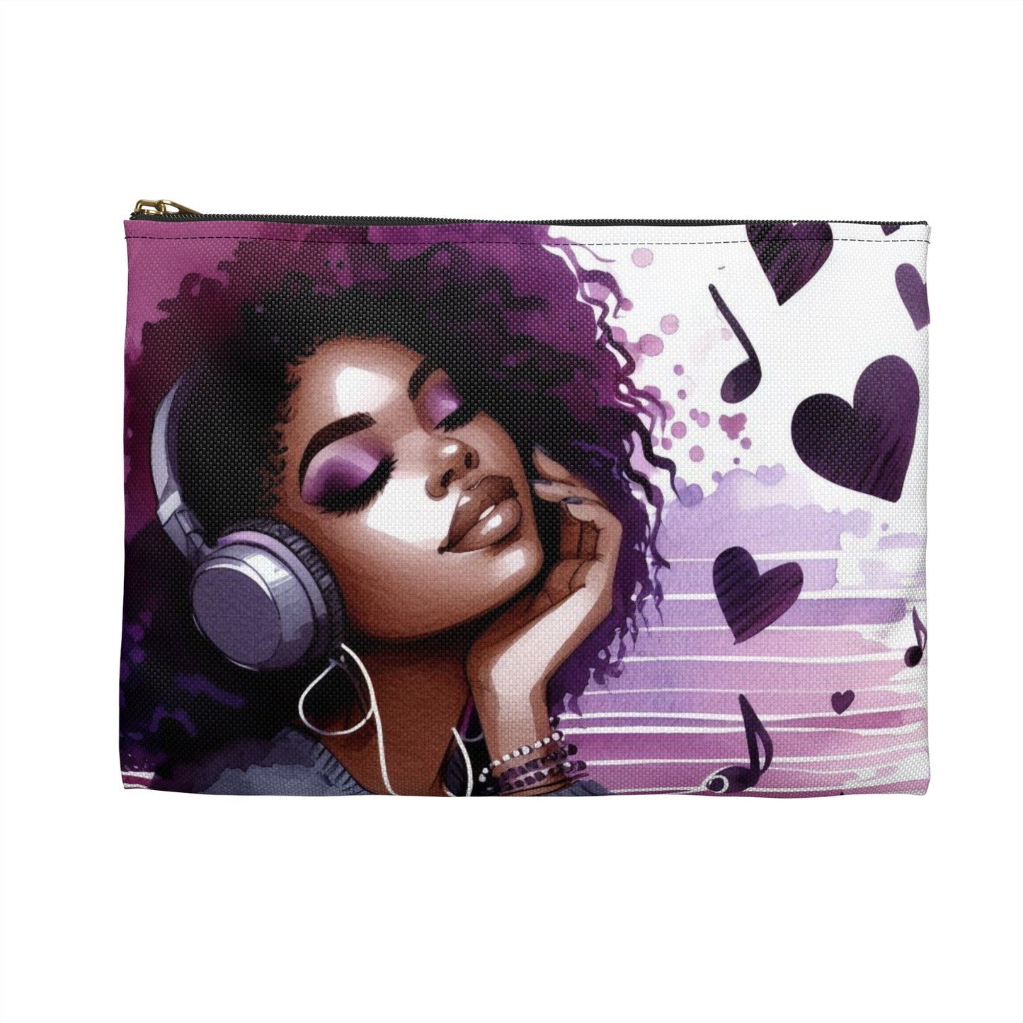 Music Lover's Accessory Pouch, Cute Makeup Bag, Travel Organizer, Gift for Her, Festival Essentials