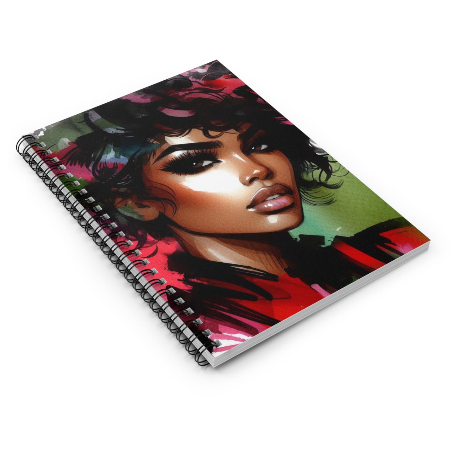 Artistic Spiral Notebook - Inspirational Ruled Lines, Journal, Stationery, Gift for Her, School Supplies, Unique Design