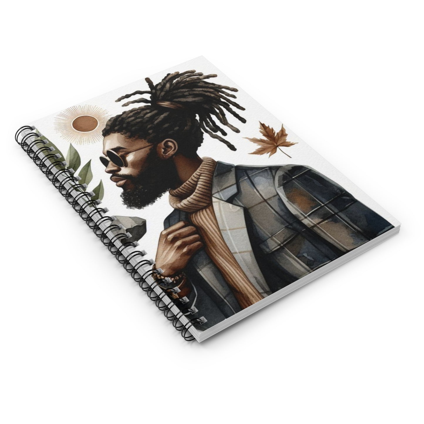 Stylish Spiral Notebook - Ruled Line with Nature-Inspired Design