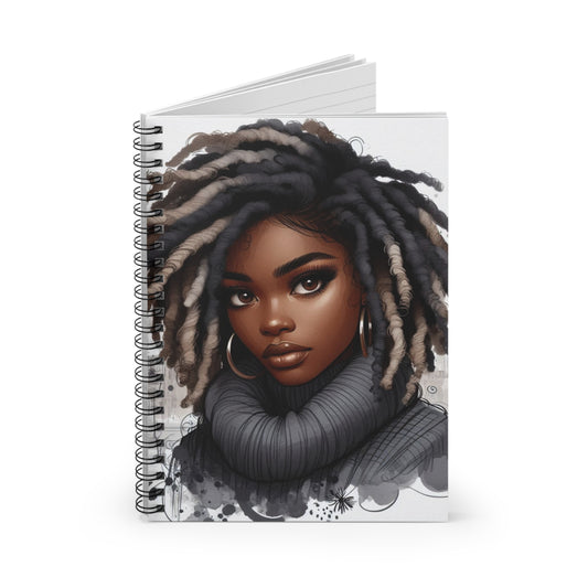 Empowering Black Woman Spiral Notebook - Ruled Line for Creative Expression
