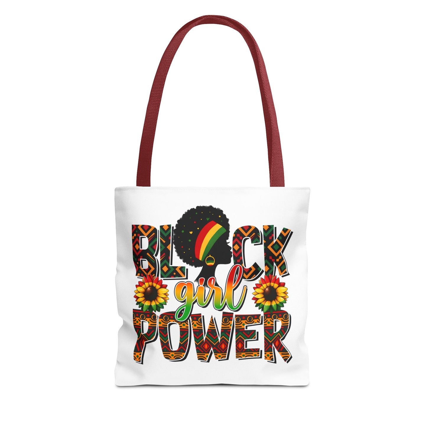 Empowering Block Girl Power Tote Bag | Eco-Friendly Reusable Bag | Gift for Her | Festival, Shopping, Everyday Use, Black Girl Magic