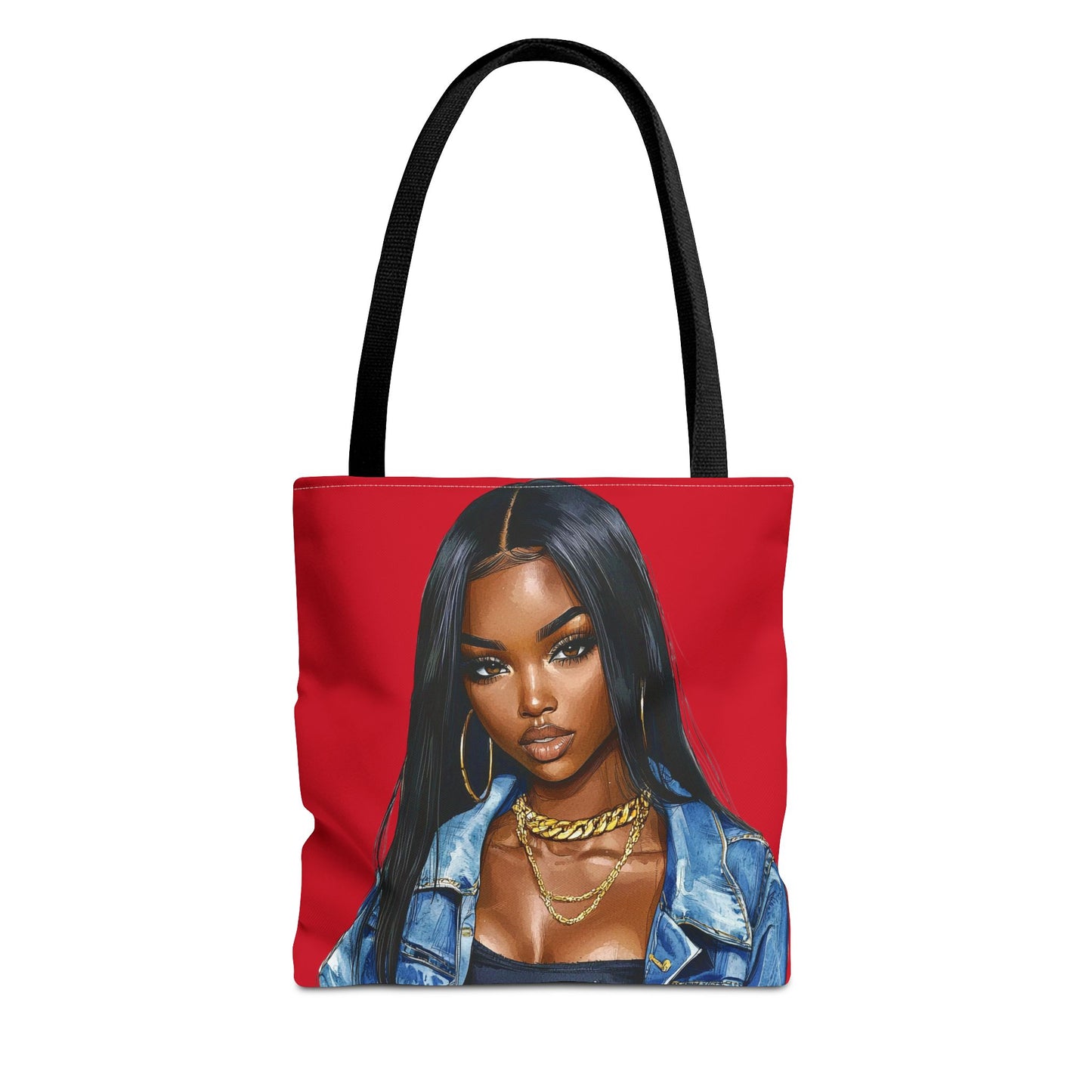 Stylish Tote Bag with Bold Portrait Design, Perfect for Shopping, Beach Days, and Everyday Use