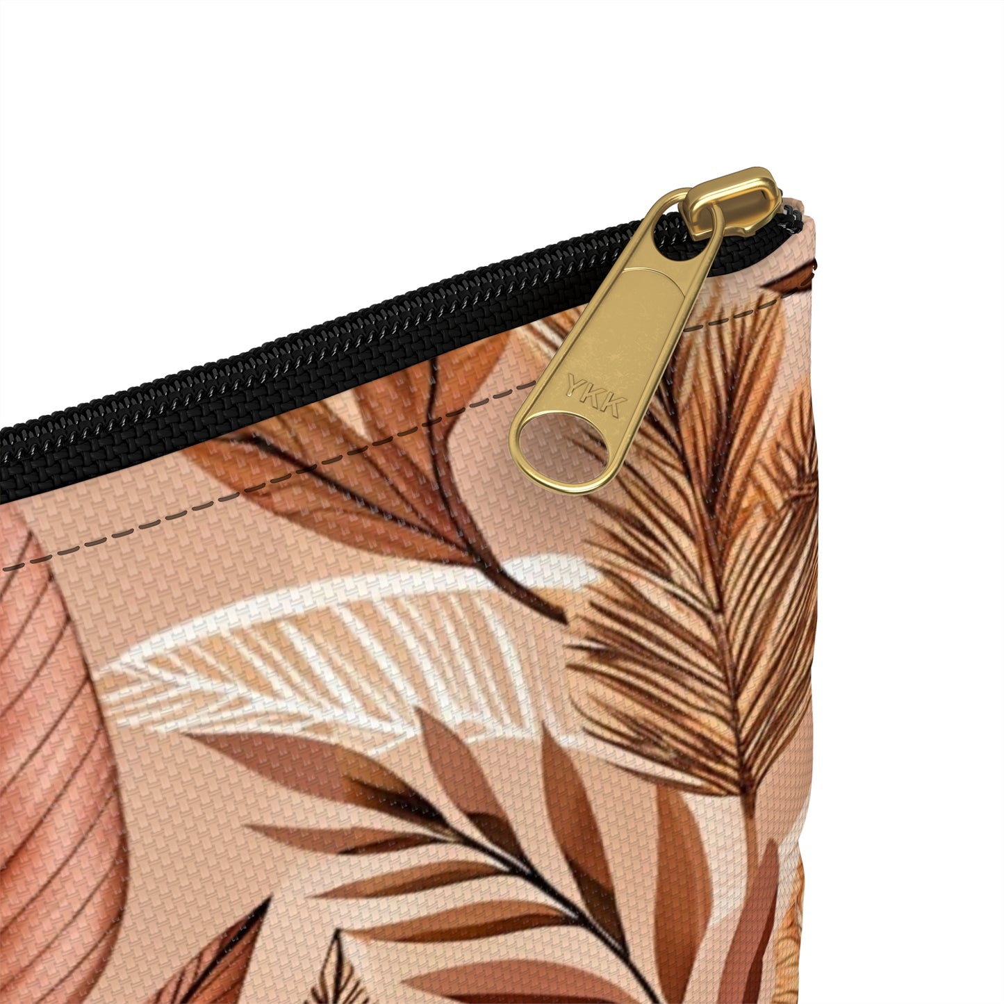 Bohemian Leaf Accessory Pouch - Floral Clutch, Makeup Bag, Travel Organizer, Gift for Her, Fall Decor