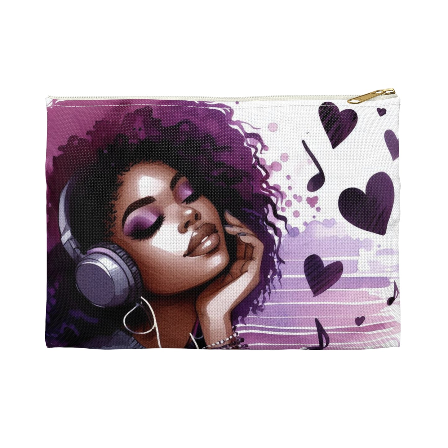 Music Lover's Accessory Pouch, Cute Makeup Bag, Travel Organizer, Gift for Her, Festival Essentials