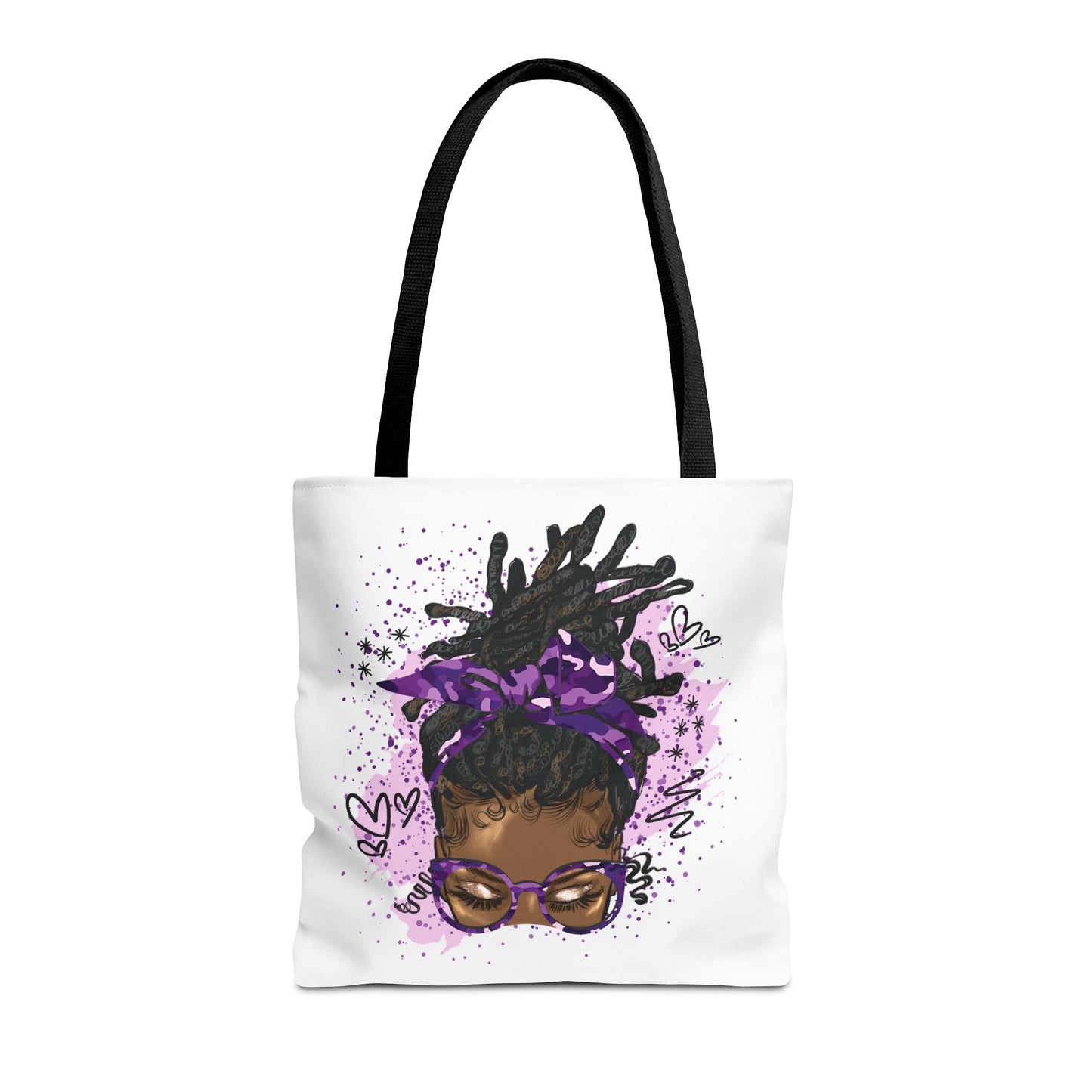 Cultural Chic Tote Bag, Perfect for Shopping, Beach Days, Travel, Gifts, and Everyday Use, Features Beautiful Afro Hair Design