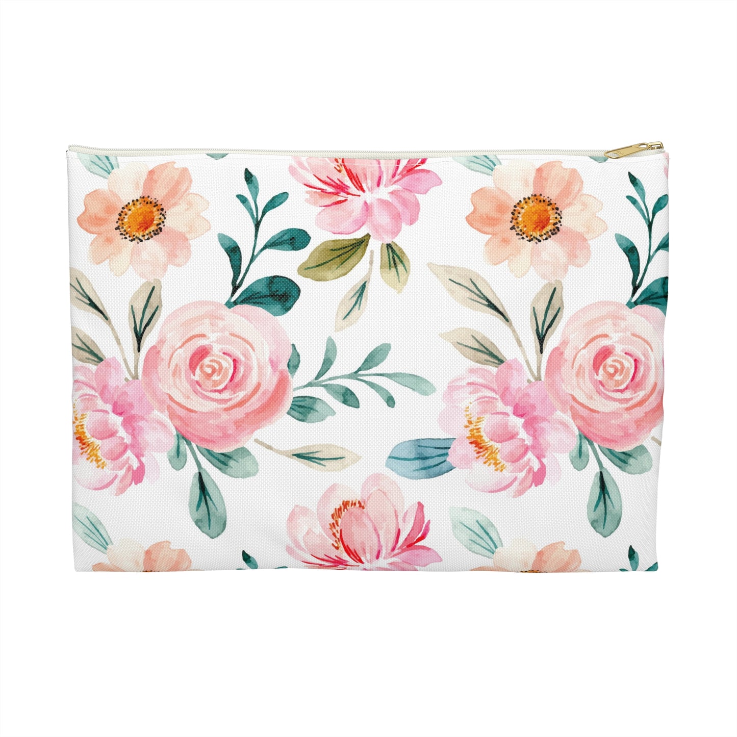 Floral Accessory Pouch, Makeup Bag, Cosmetic Case, Travel Organizer, Gift for Her, Floral Print