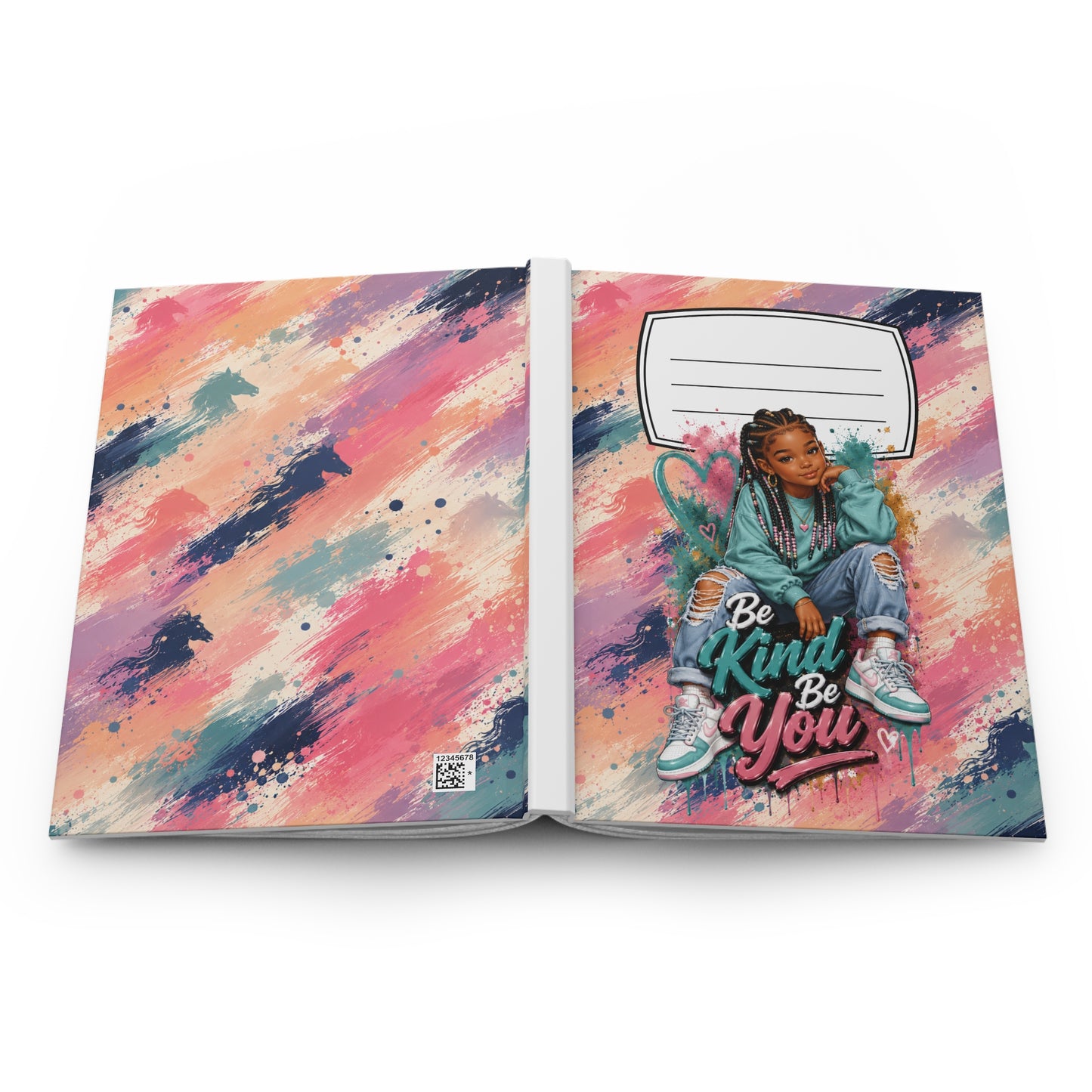 Hardcover Journal — Be Kind Be You Inspirational Notebook for Girls