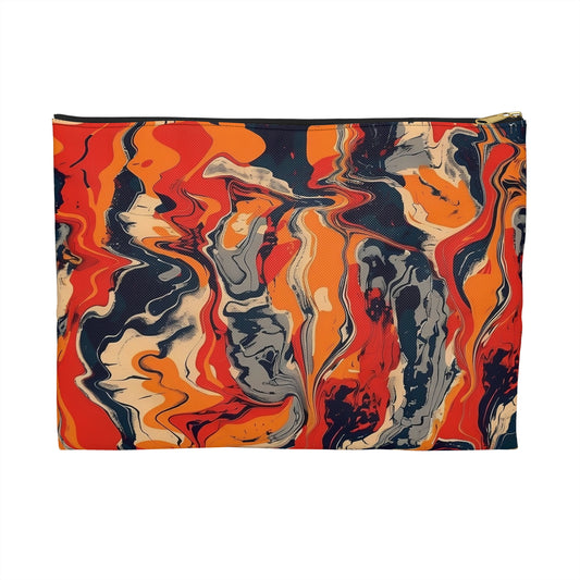 Vibrant Abstract Accessory Pouch, Makeup Bag, Travel Organizer, Gift for Her, Unique Storage Solution
