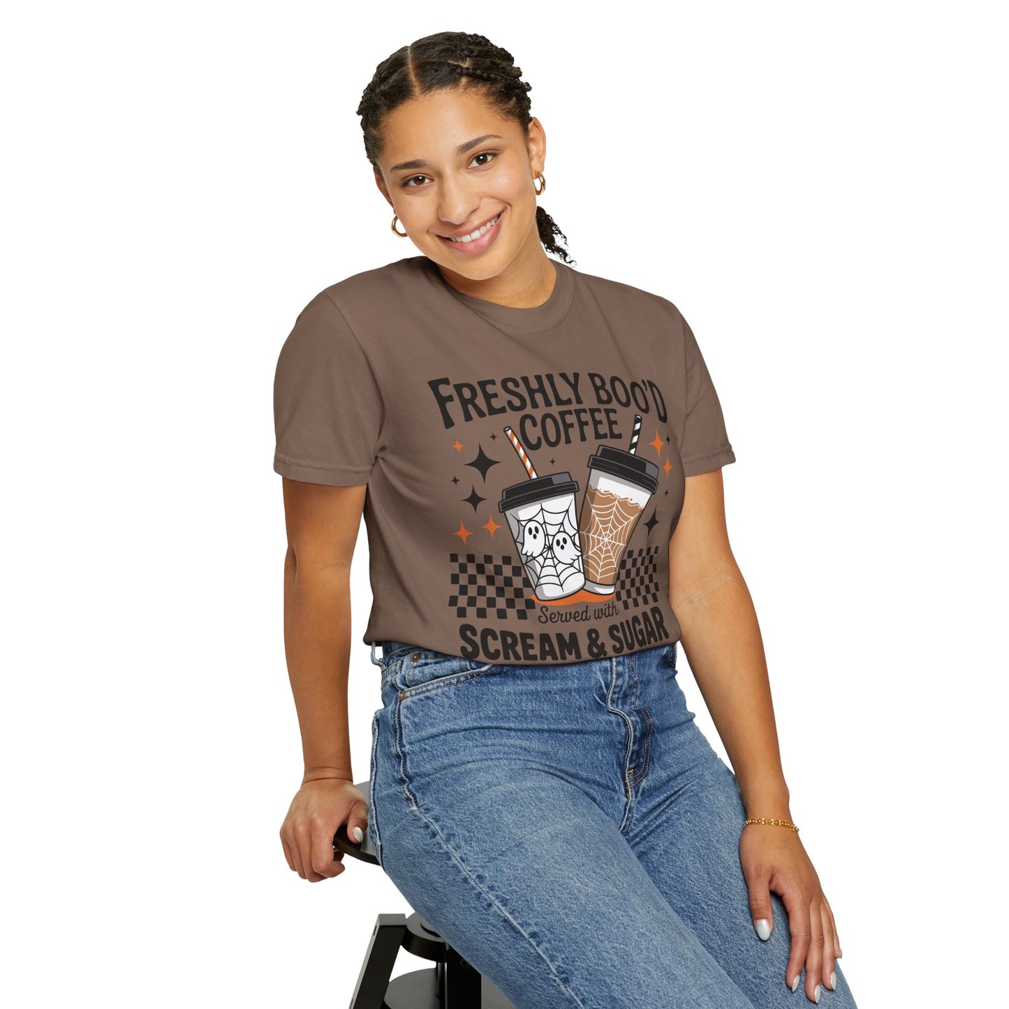 Spooky Vibes Coffee T-shirt, Halloween Gift, Unisex Tee, Fall Fashion, Casual Comfortable Wear, Fun Holiday Top