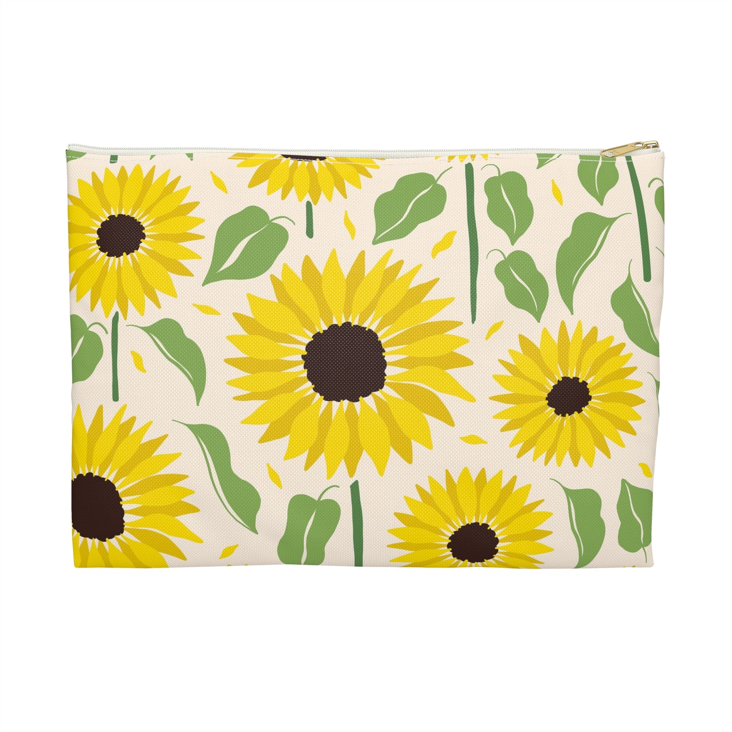 Bright Sunflower Accessory Pouch | Fun Floral Storage for Makeup, Travel, Gifts, Back to School, Eco-friendly Style