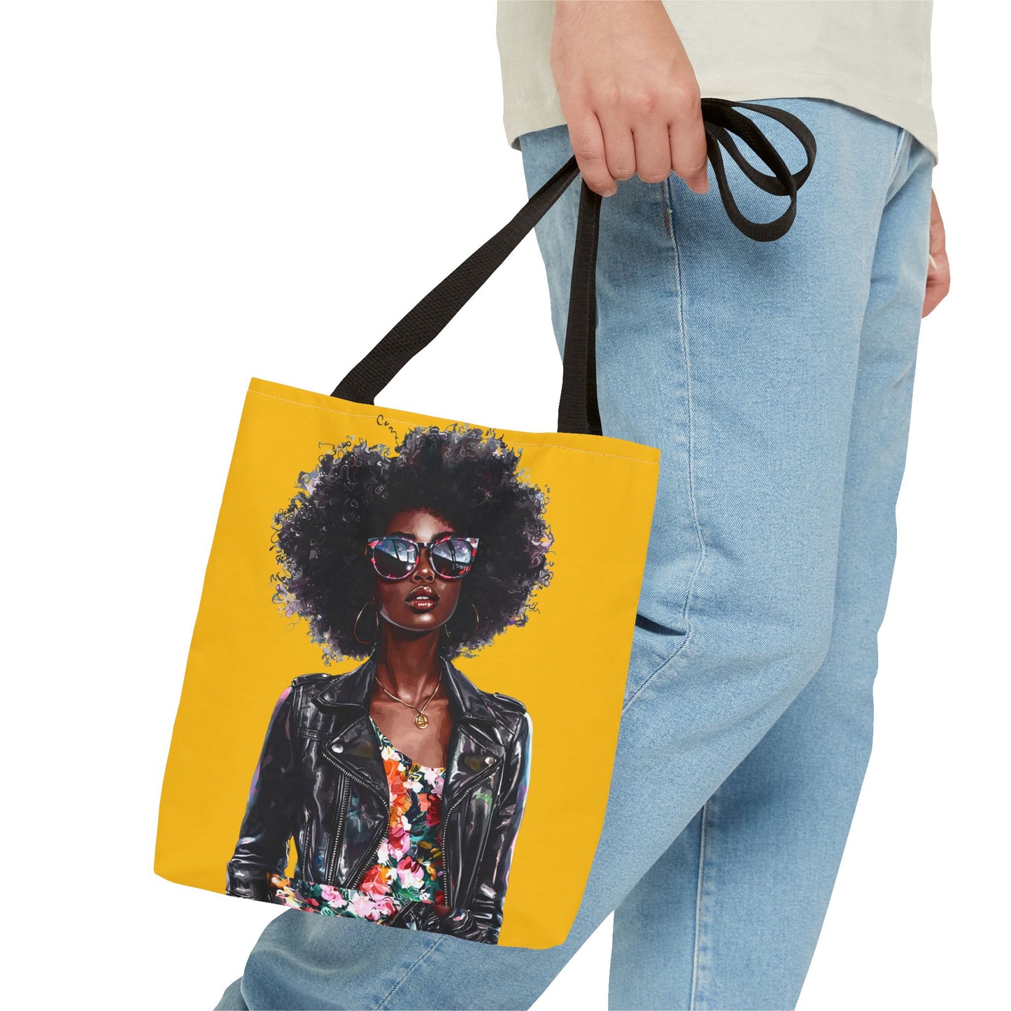 Chic African American Tote Bag, Fashionable Handbag, Eco-Friendly Shopper, Statement Bag, Gift for Her, Summer Accessory