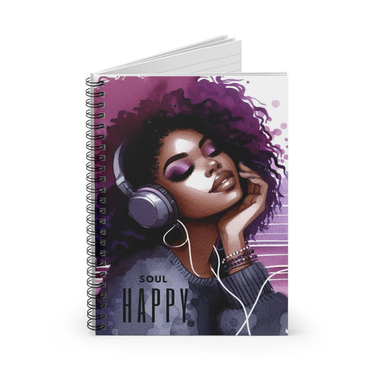 Soul Happy Spiral Notebook – Affirmation Journal for Creative Souls