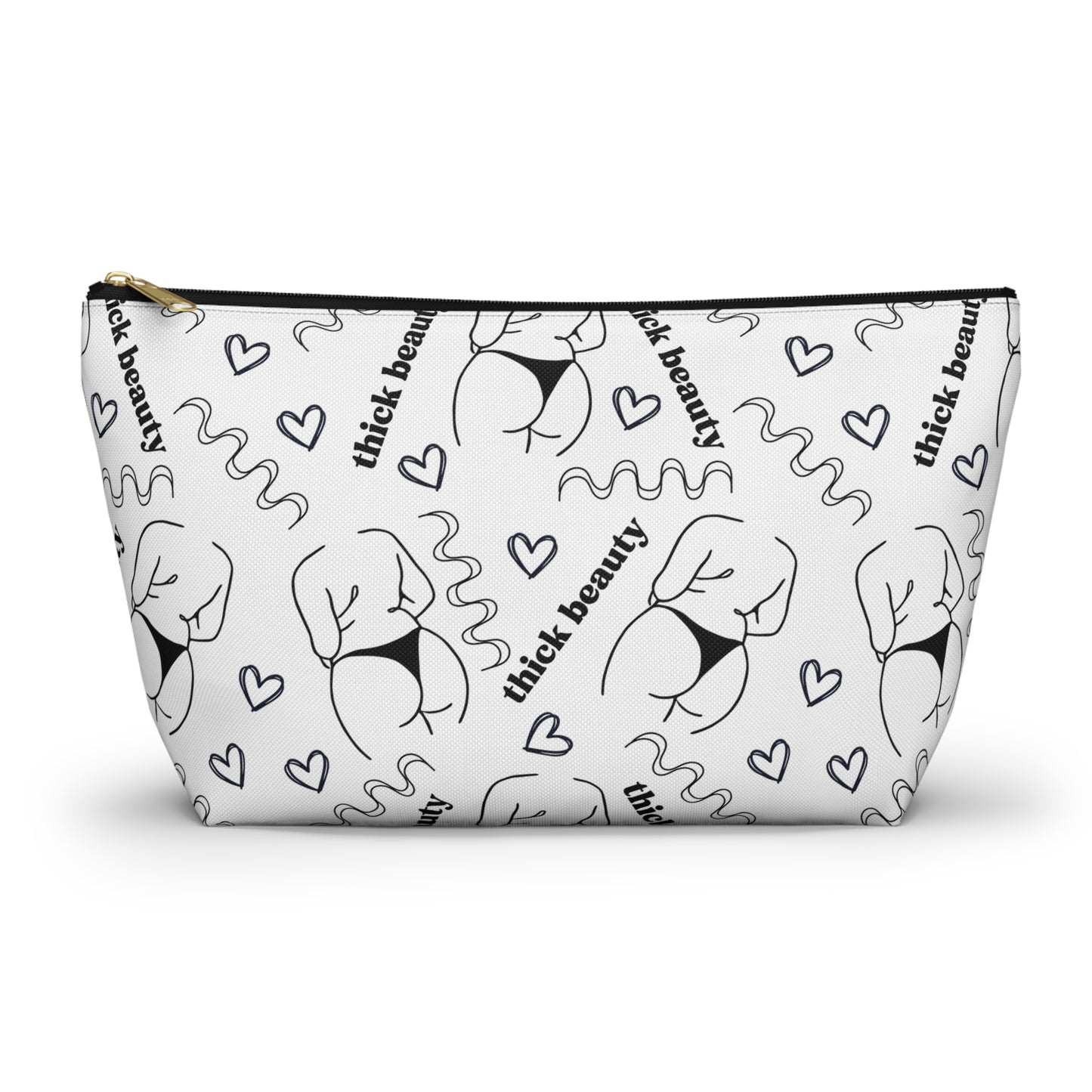 Chic Accessory Pouch - Thick Beauty Design, Makeup Bag, Travel Organizer, Cute Gift, Feminine Accessories, Self-Love Reminder