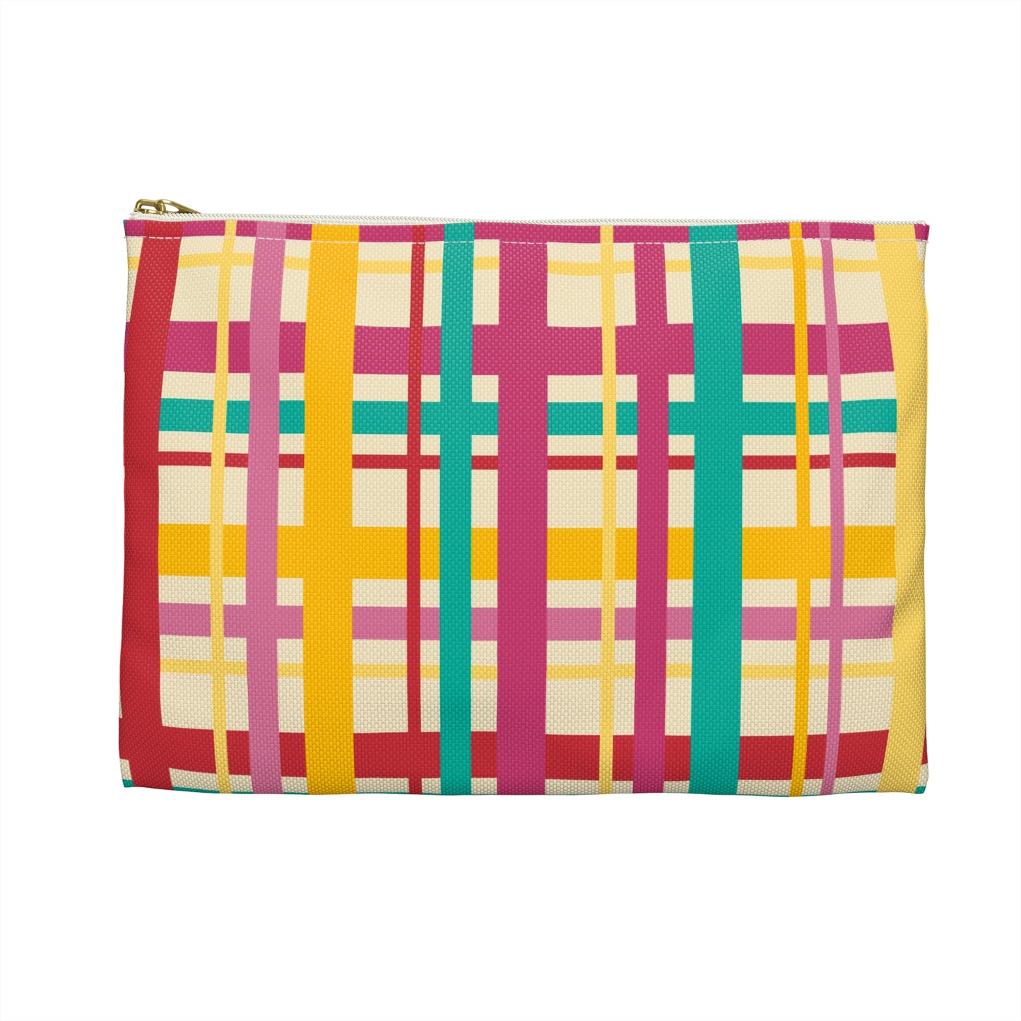 Vibrant Plaid Accessory Pouch | Colorful Cosmetic Bag, Organizer, Gift for Her, Makeup Bag, Travel Essentials