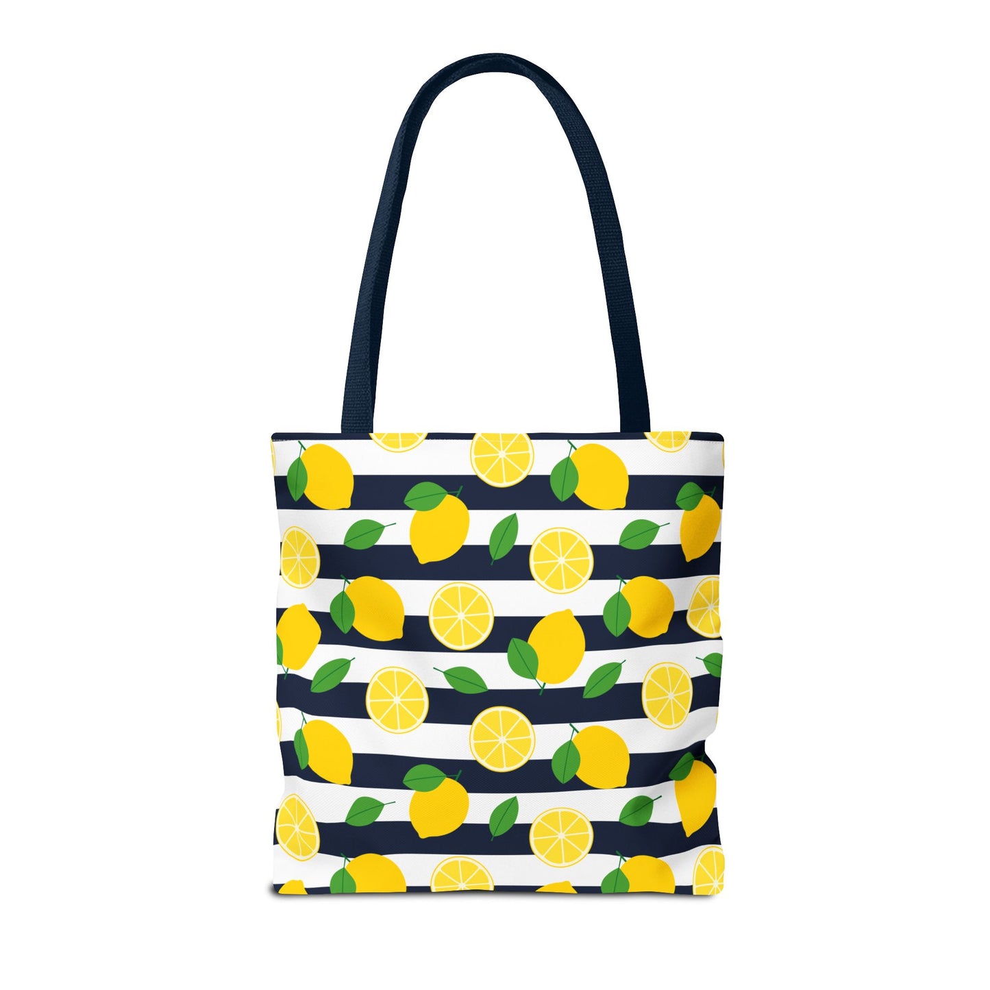Lemon Stripe Tote Bag - Cute Beach Bag, Grocery Tote, Summer Accessories, Gift for Her, Vacation Carryall