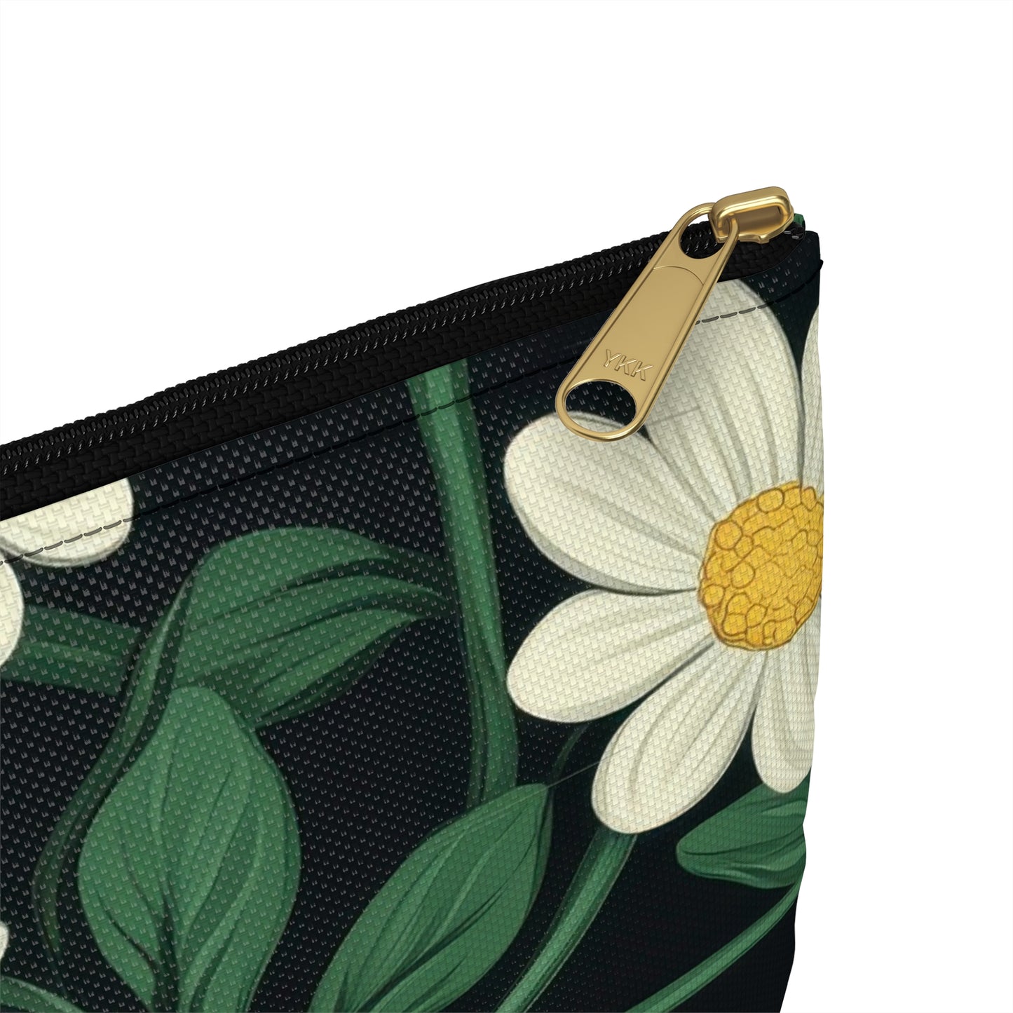 Floral Accessory Pouch, Stylish Cosmetic Bag, Travel Organizer, Gift for Her, Daisy Print, Summer Essentials