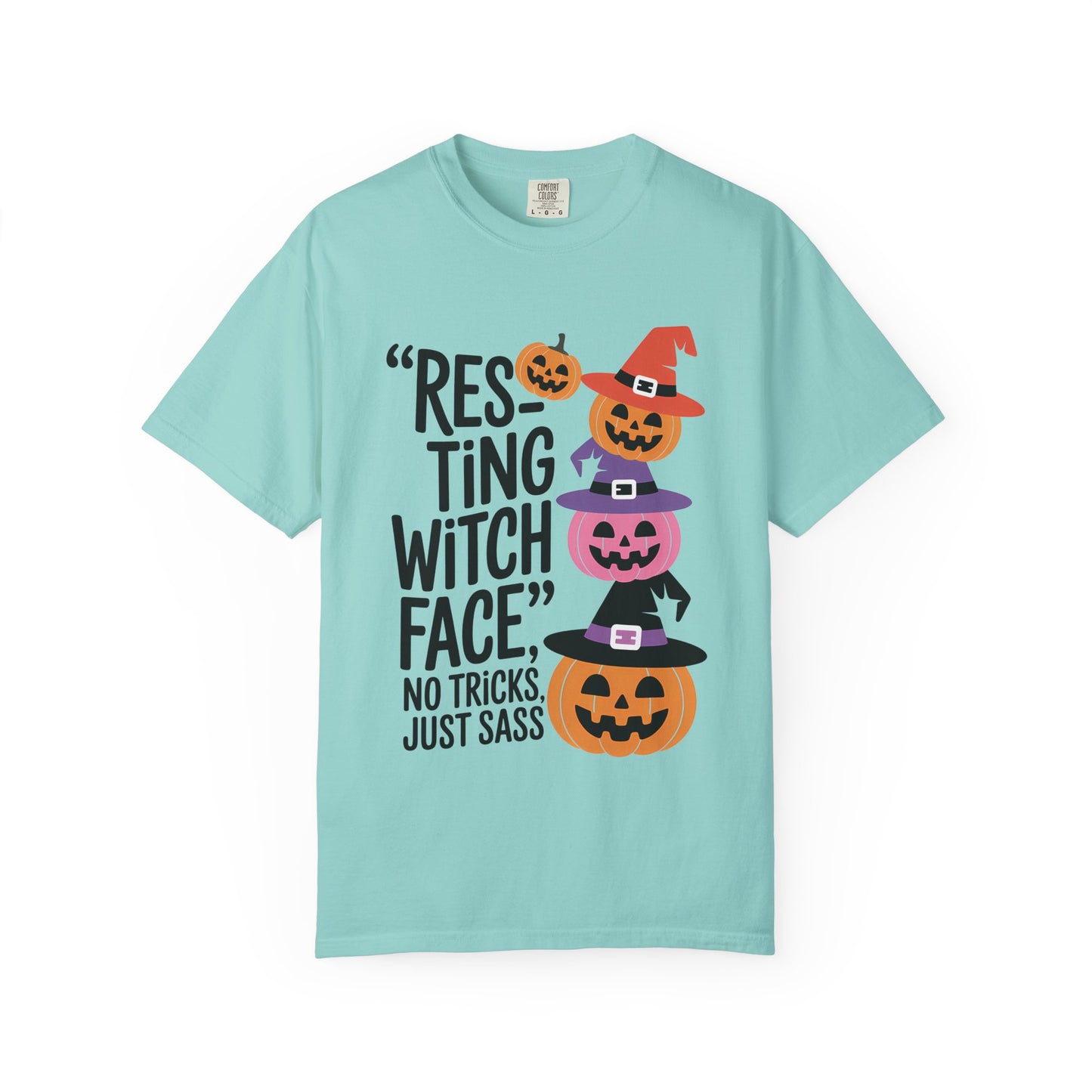 Resting Witch Face T-Shirt, Halloween Shirt, Funny Tee, Unisex Garment-Dyed T-Shirt, Holiday Apparel, Seasonal Fashion, Spooky Style