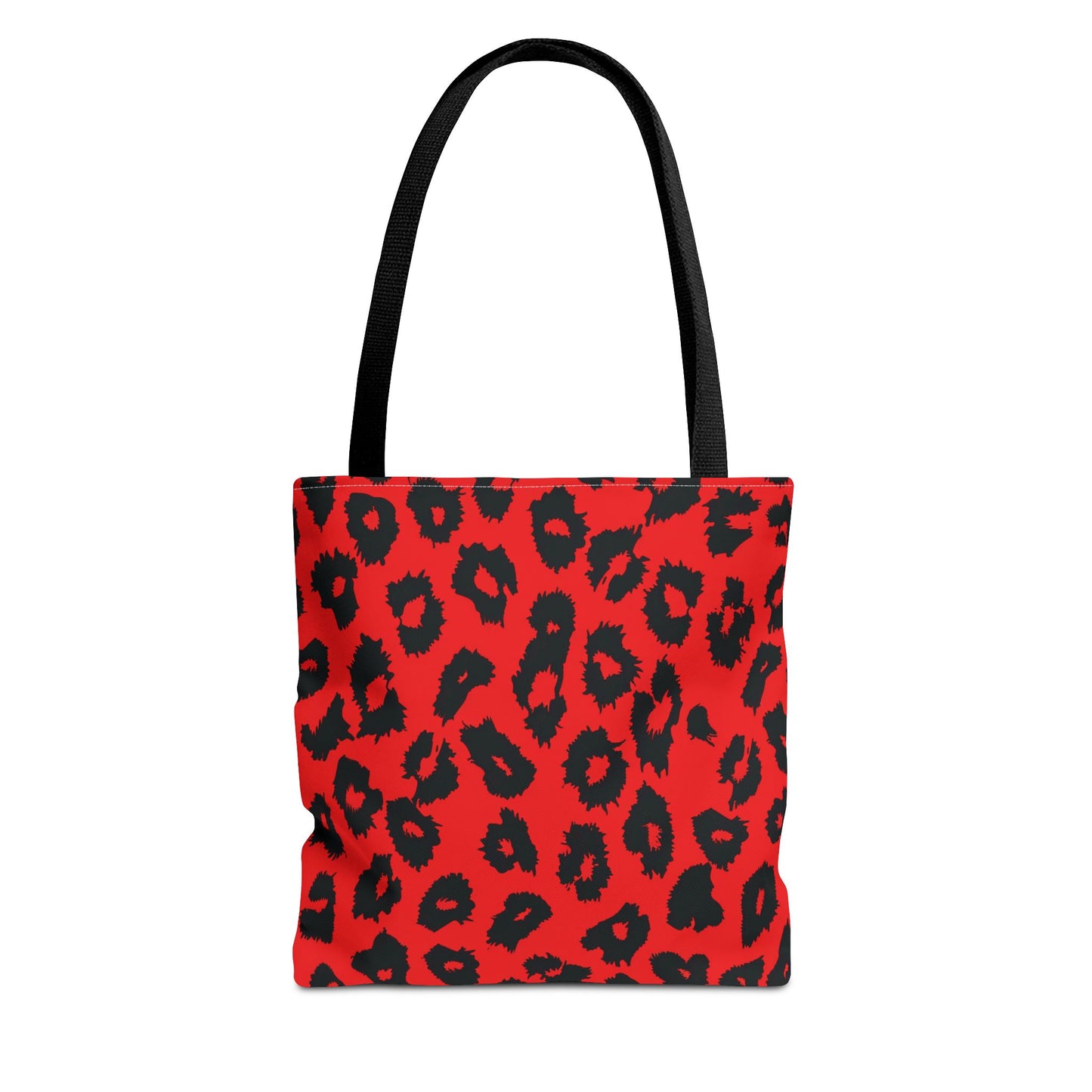 Bold Red Leopard Print Tote Bag, Stylish Shopping Bag, Beach Tote, Gym Bag, Eco-Friendly Carryall