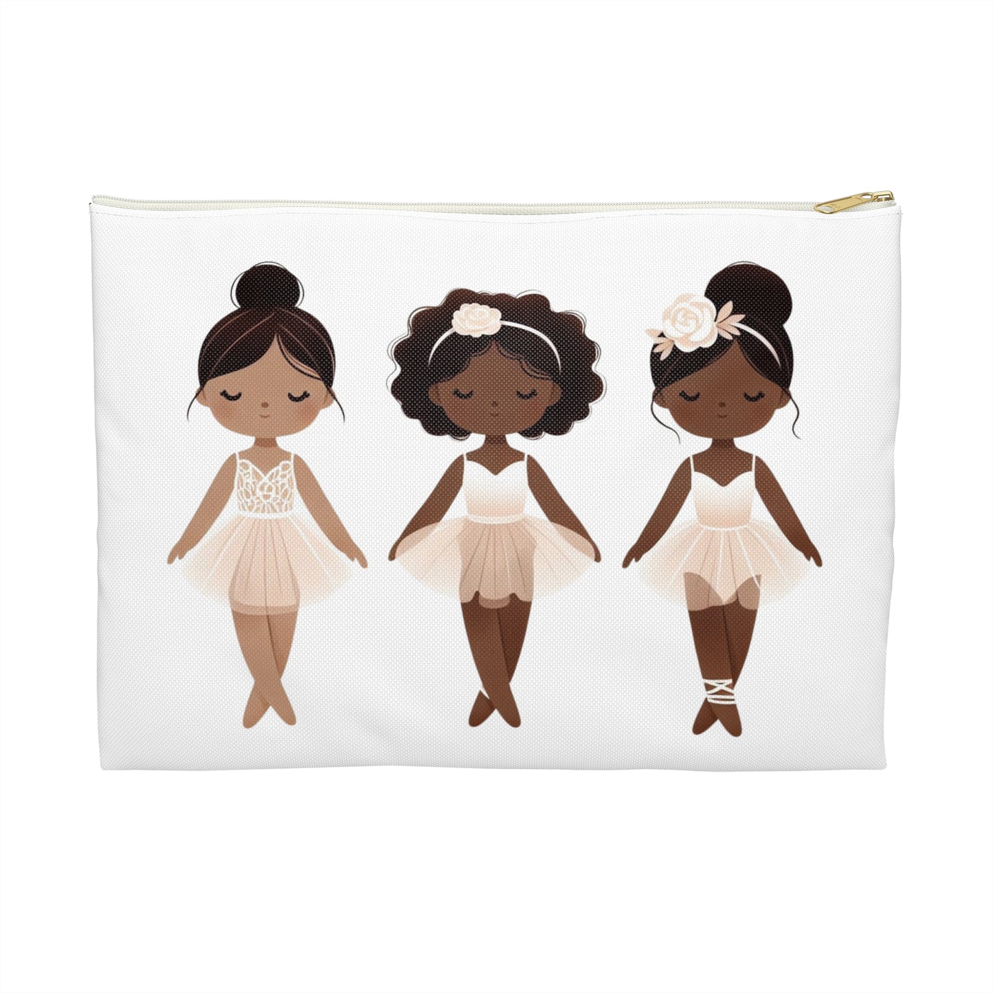 Ballet Dancer Accessory Pouch - Cute Ballerina Makeup Bag, Dance School Supplies, Gift for Dancers, Tutu Fashion Pouch, Nursery Decor