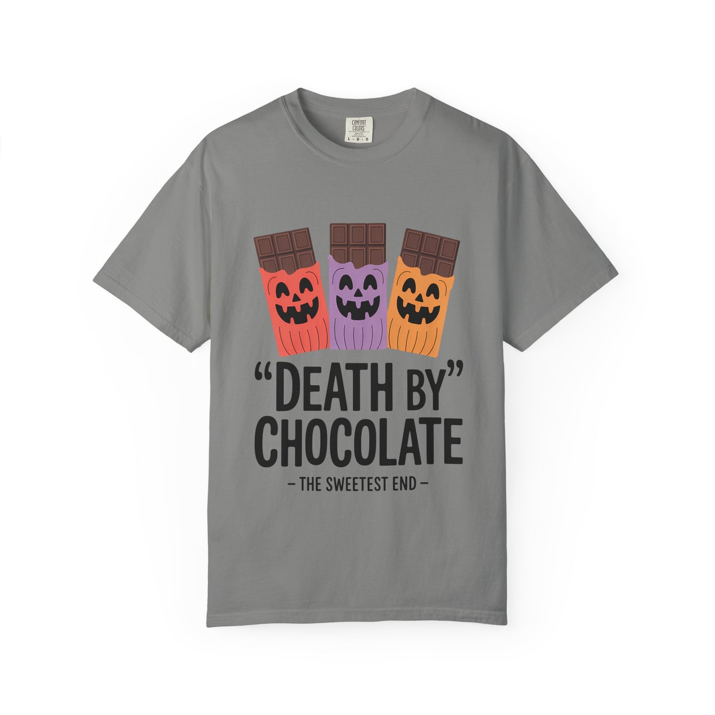 Death by Chocolate Unisex Tee - Sweet Treat Shirt for Chocoholics, Foodie Gift, Halloween Outfit, Fun Casual Wear