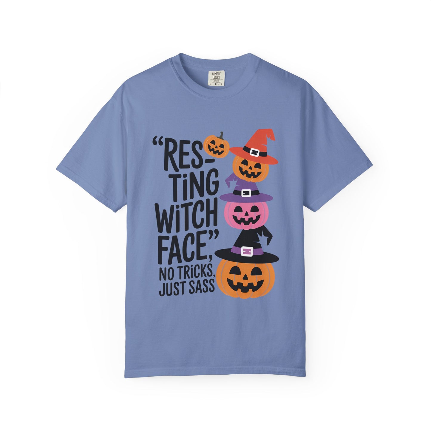 Resting Witch Face T-Shirt, Halloween Shirt, Funny Tee, Unisex Garment-Dyed T-Shirt, Holiday Apparel, Seasonal Fashion, Spooky Style