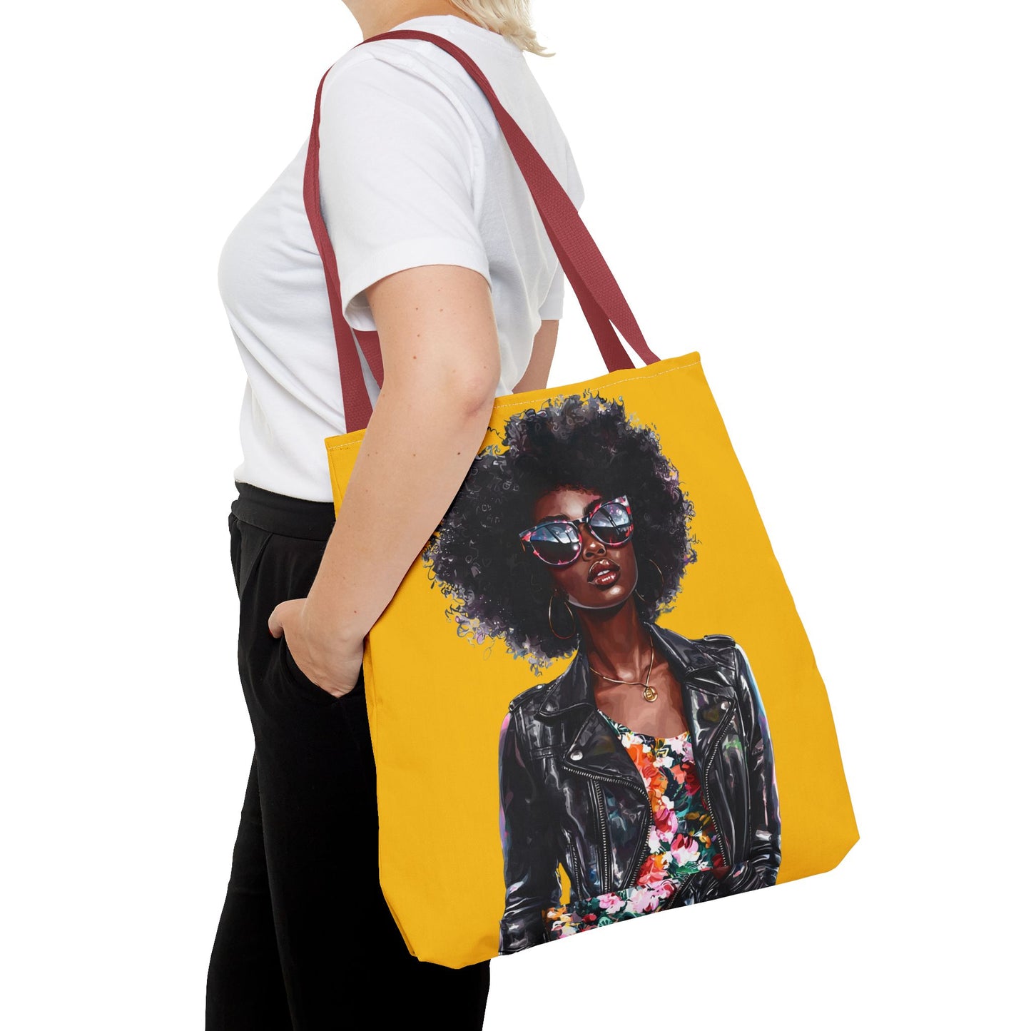 Chic African American Tote Bag, Fashionable Handbag, Eco-Friendly Shopper, Statement Bag, Gift for Her, Summer Accessory