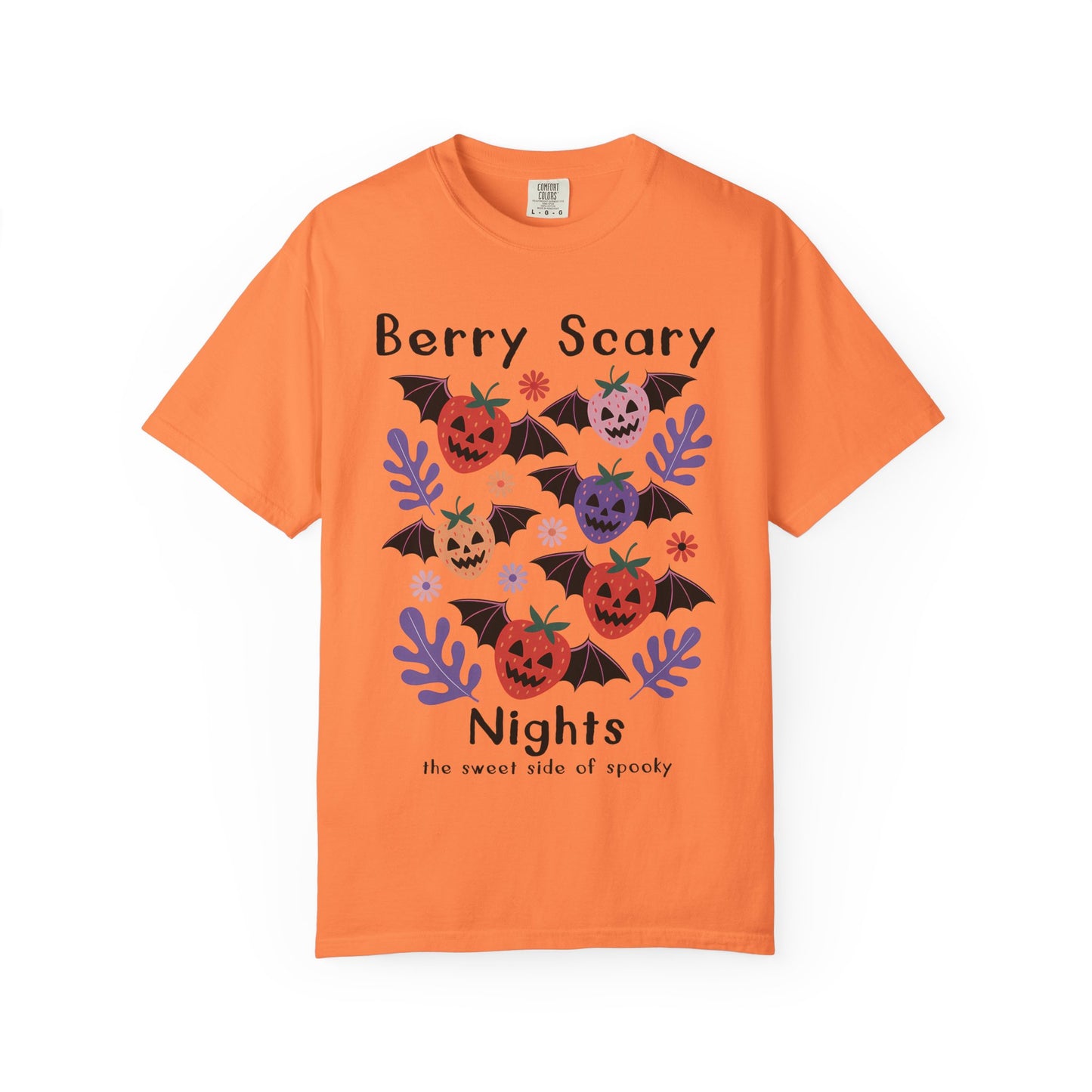 Berry Scary Nights T-shirt, Unisex Halloween Tee, Festive Fall Apparel, Cute Spooky Shirt, Trick-or-Treat Gift, Berry Scary Nights Design