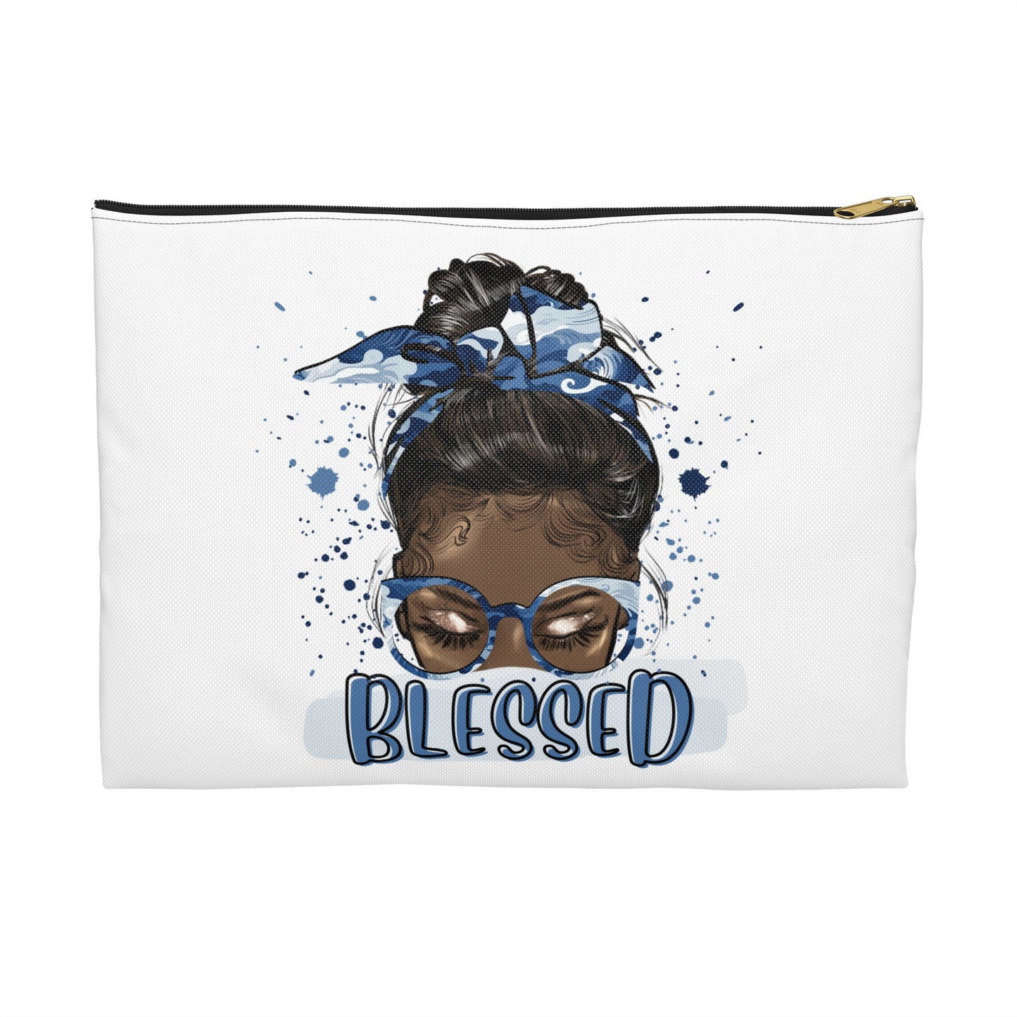 Blessed Accessory Pouch - Trendy Cosmetic Bag, Inspirational Gifts for Her, Fashion Storage, Church or Everyday Use
