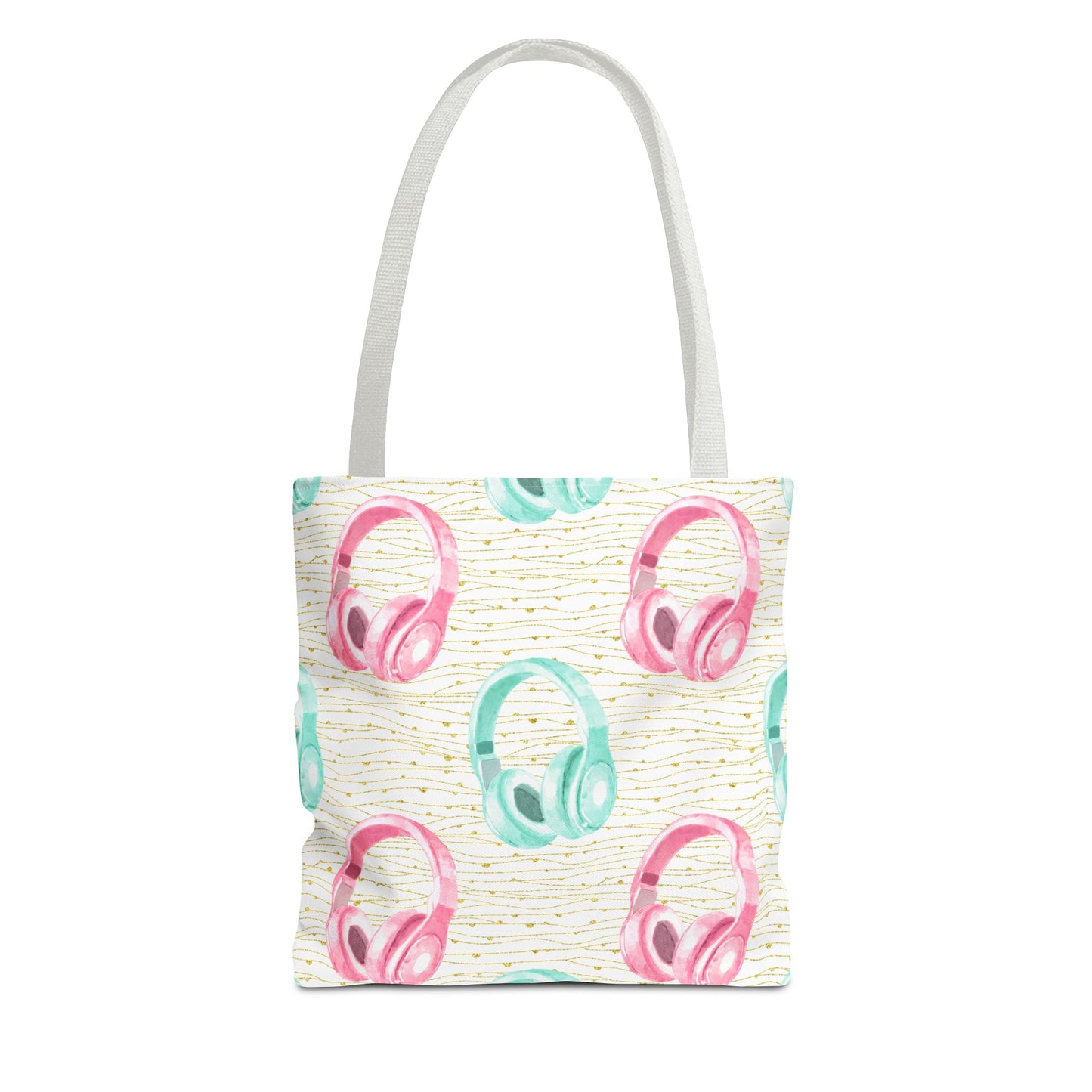Stylish Headphone Tote Bag, Music Lover's Tote, Trendy Eco-friendly Bag, Gift for Students, Party Favor, Daily Use