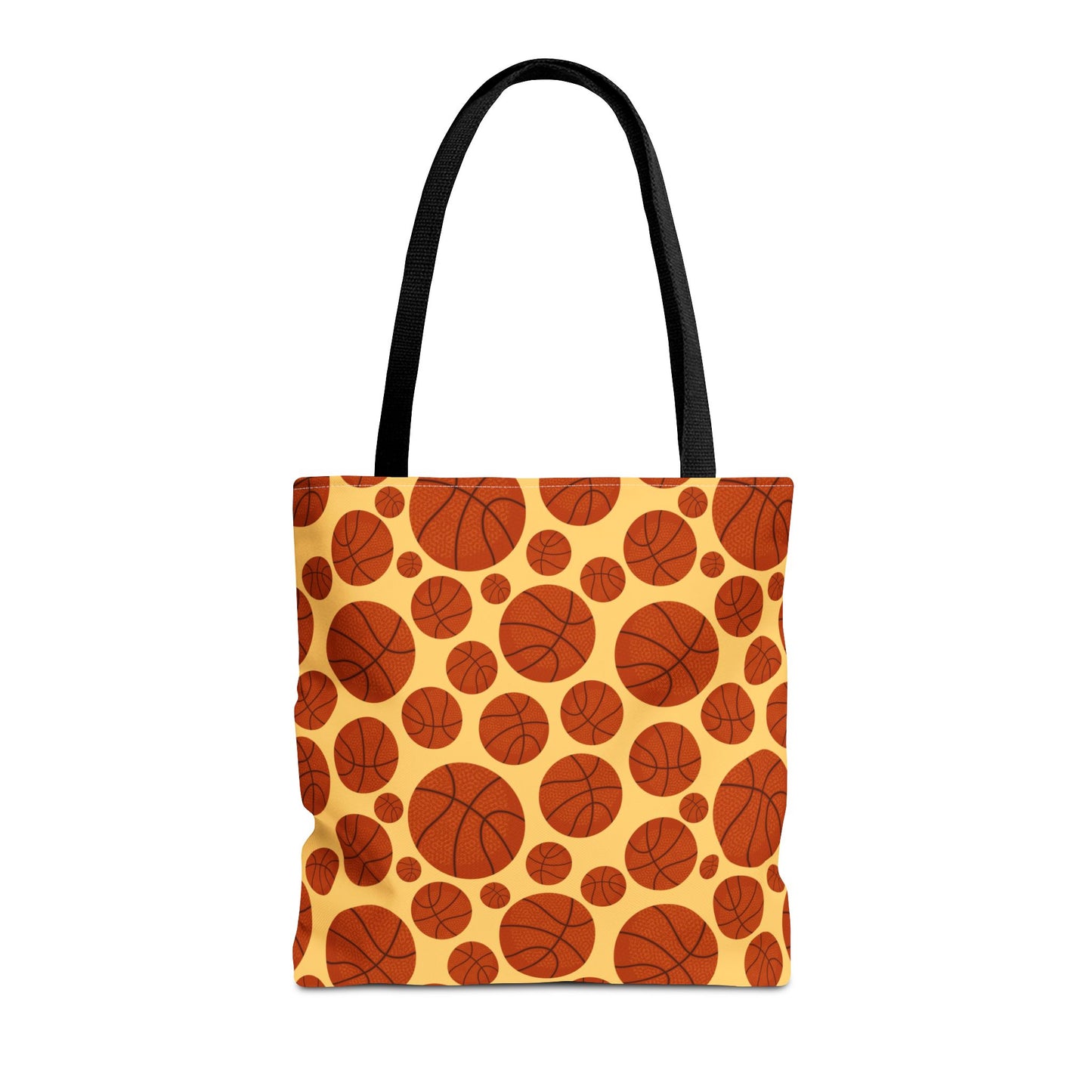 Basketball Pattern Tote Bag - Perfect for Sports Lovers, Gym Essentials, Game Day, Coaches, Team Gifts