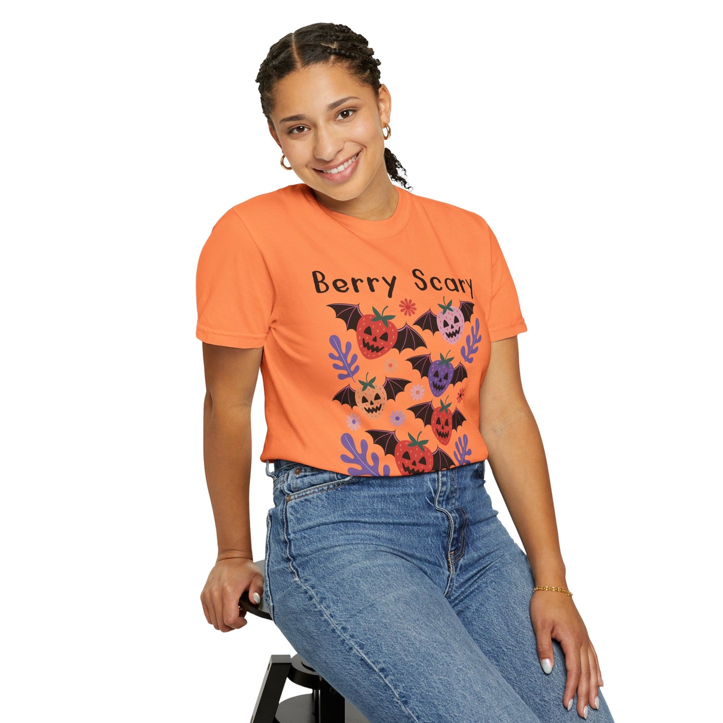 Berry Scary Nights T-shirt, Unisex Halloween Tee, Festive Fall Apparel, Cute Spooky Shirt, Trick-or-Treat Gift, Berry Scary Nights Design