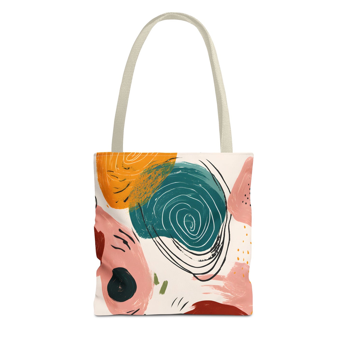 Colorful Abstract Tote Bag, Stylish Reusable Shopping Bag, Boho Canvas Bag, Gift for Her, Eco-Friendly Tote, Art-Inspired Carryall