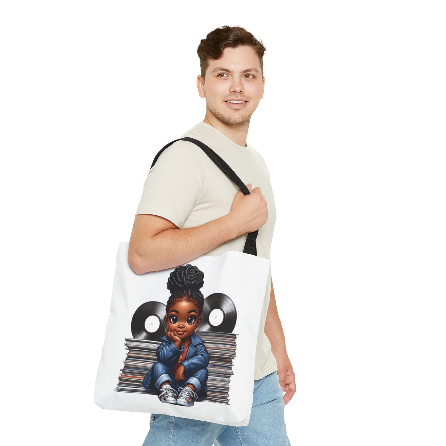 Vinyl Vibes Tote Bag - Perfect for Music Lovers, Record Enthusiasts, Gifts for Her, Shopping, and Everyday Use