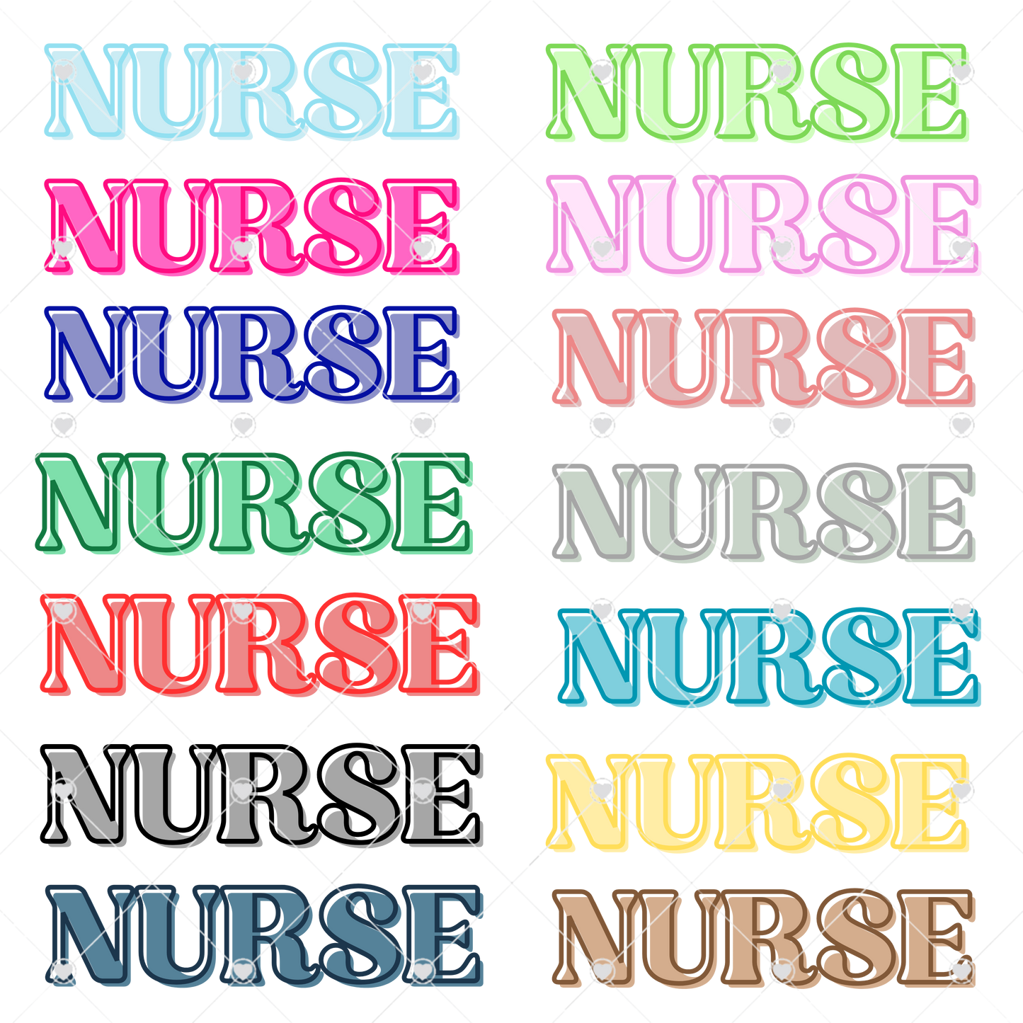 Nurse, Word Art, Colorful Word Art, Healthcare