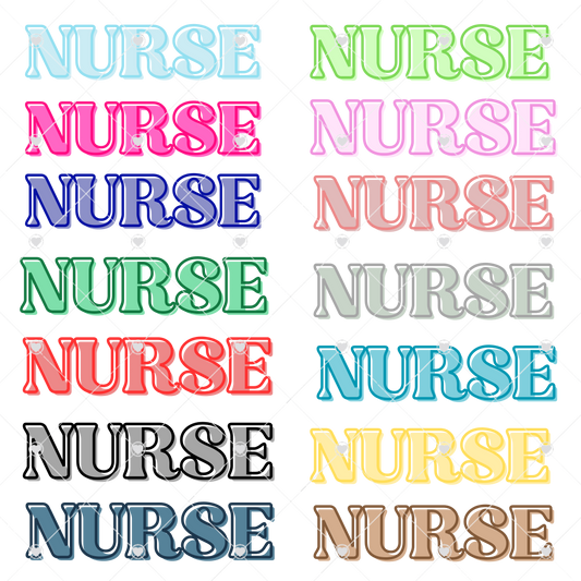 Nurse, Word Art, Colorful Word Art, Healthcare