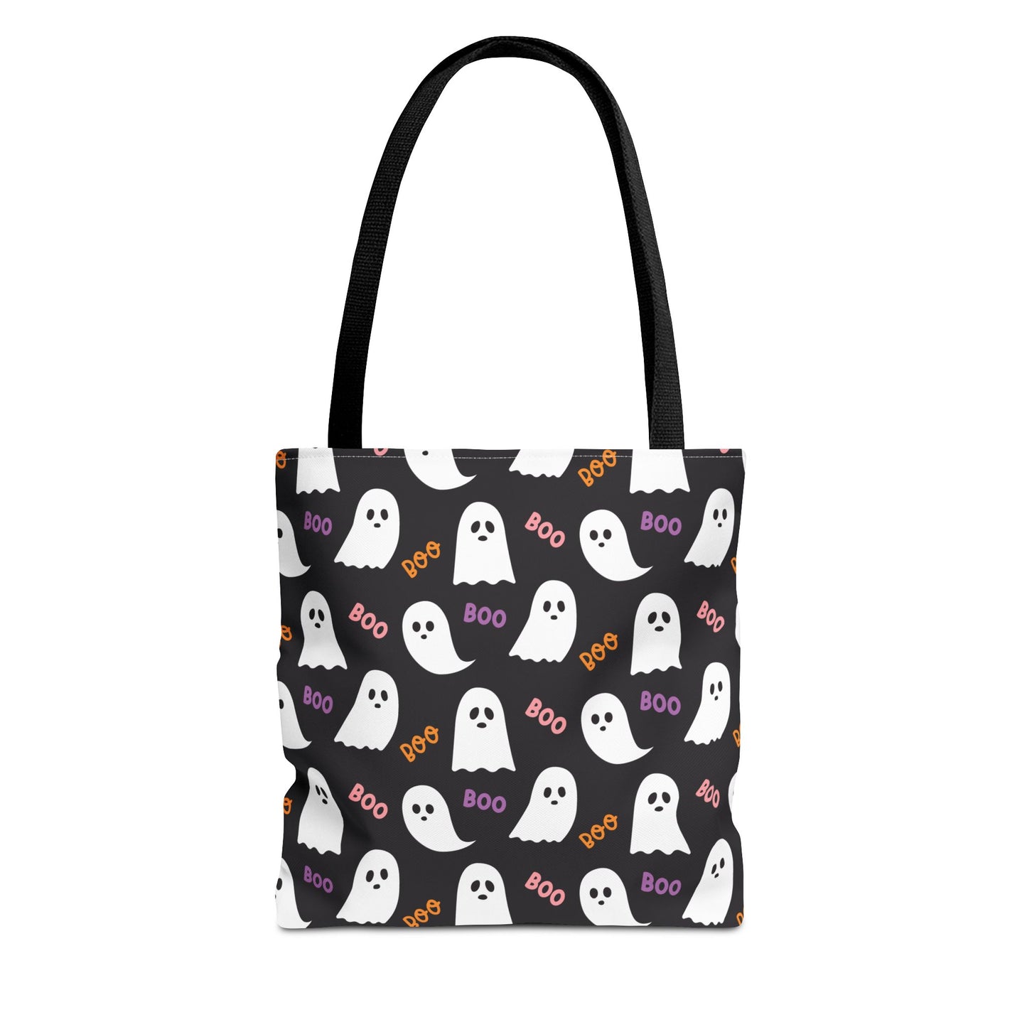 Ghostly Boo Tote Bag for Halloween Fun, Spooky Spirit Carrier, Trick-or-Treat Bag, Cute Ghosts Shopper, AOP Tote