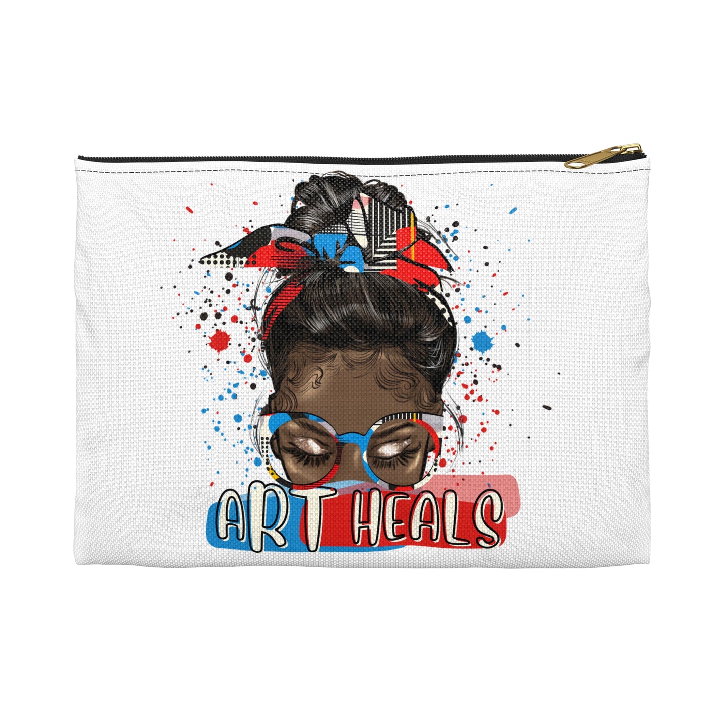 Art Heals Accessory Pouch | Creative Gift, Makeup Bag, Artsy Storage, Inspirational Item, Artist Supplies